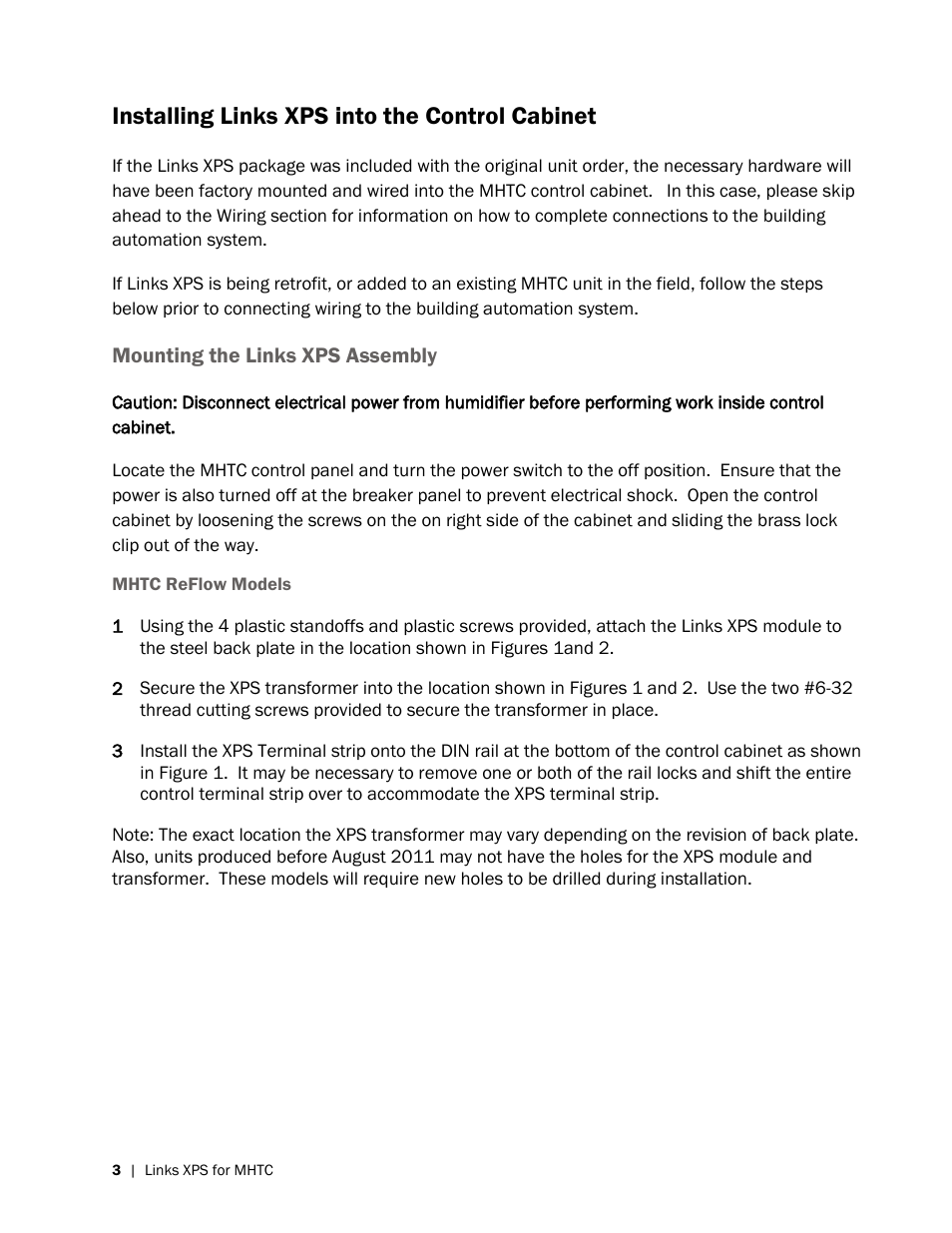 Installing links xps into the control cabinet | Nortec LINKS XPS MH User Manual | Page 6 / 68