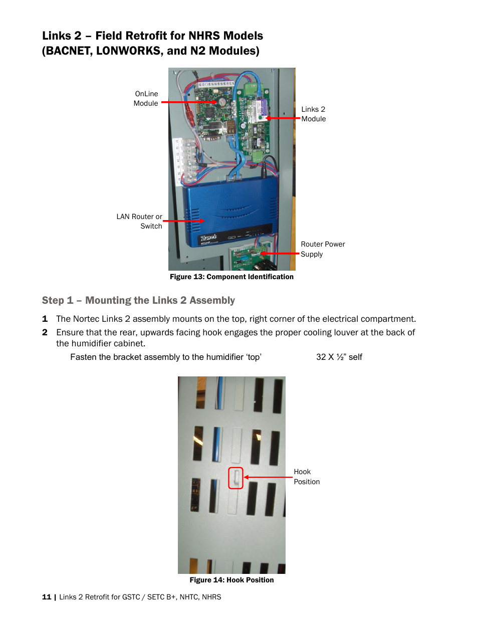 Step 1 – mounting the links 2 assembly | Nortec LINKS 2 SETC B+ User Manual | Page 15 / 23