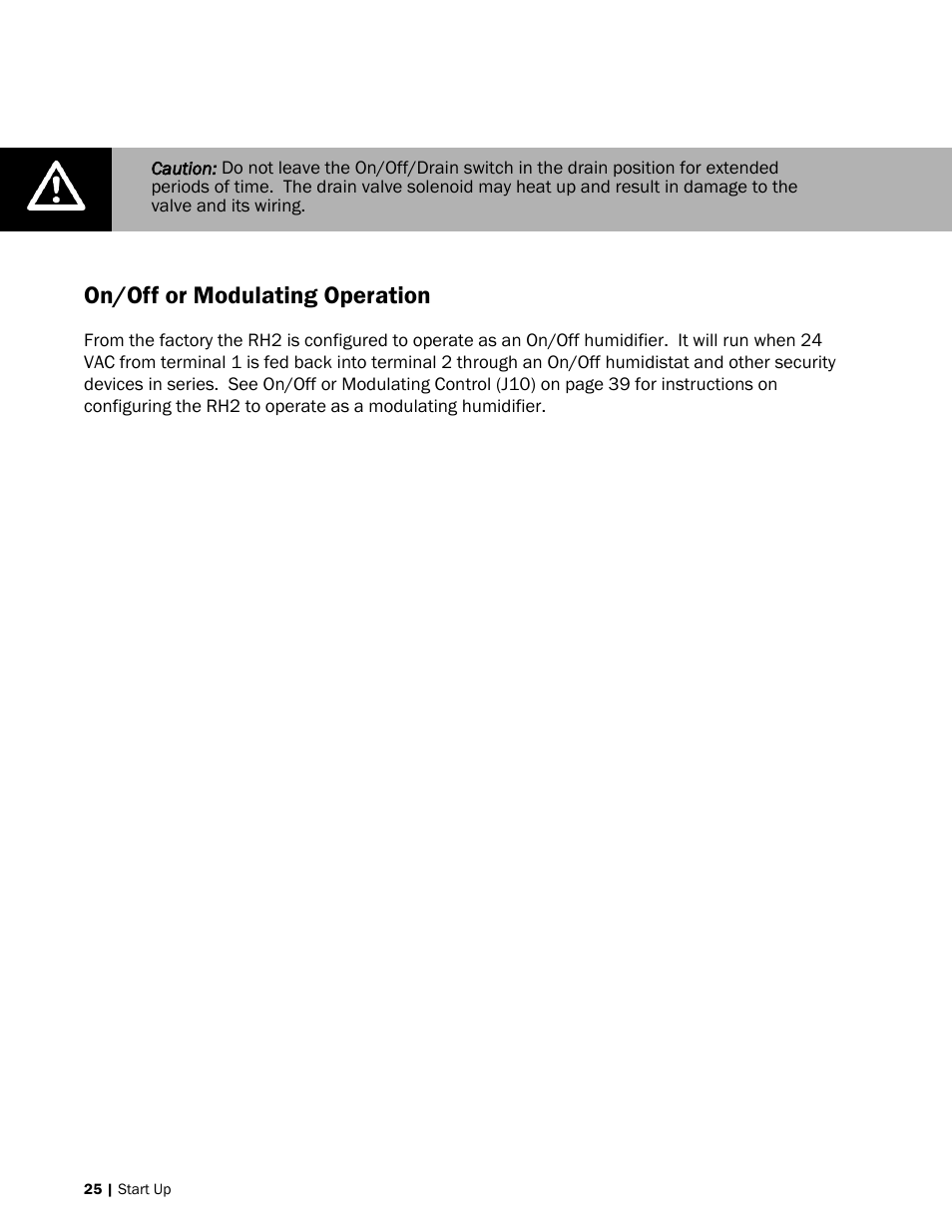 On/off or modulating operation | Nortec RH2+ User Manual | Page 28 / 62