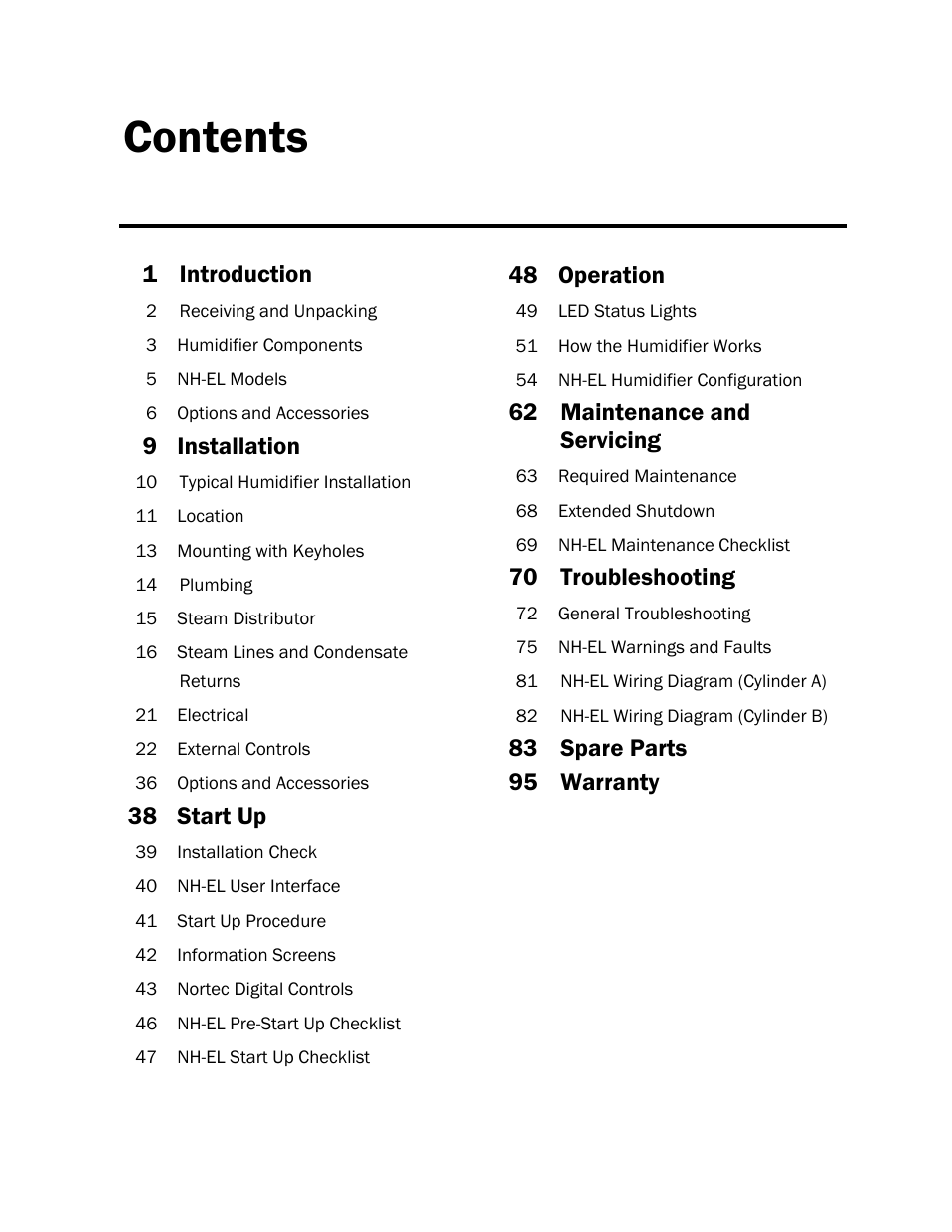 Nortec NH-EL Series User Manual | Page 3 / 99