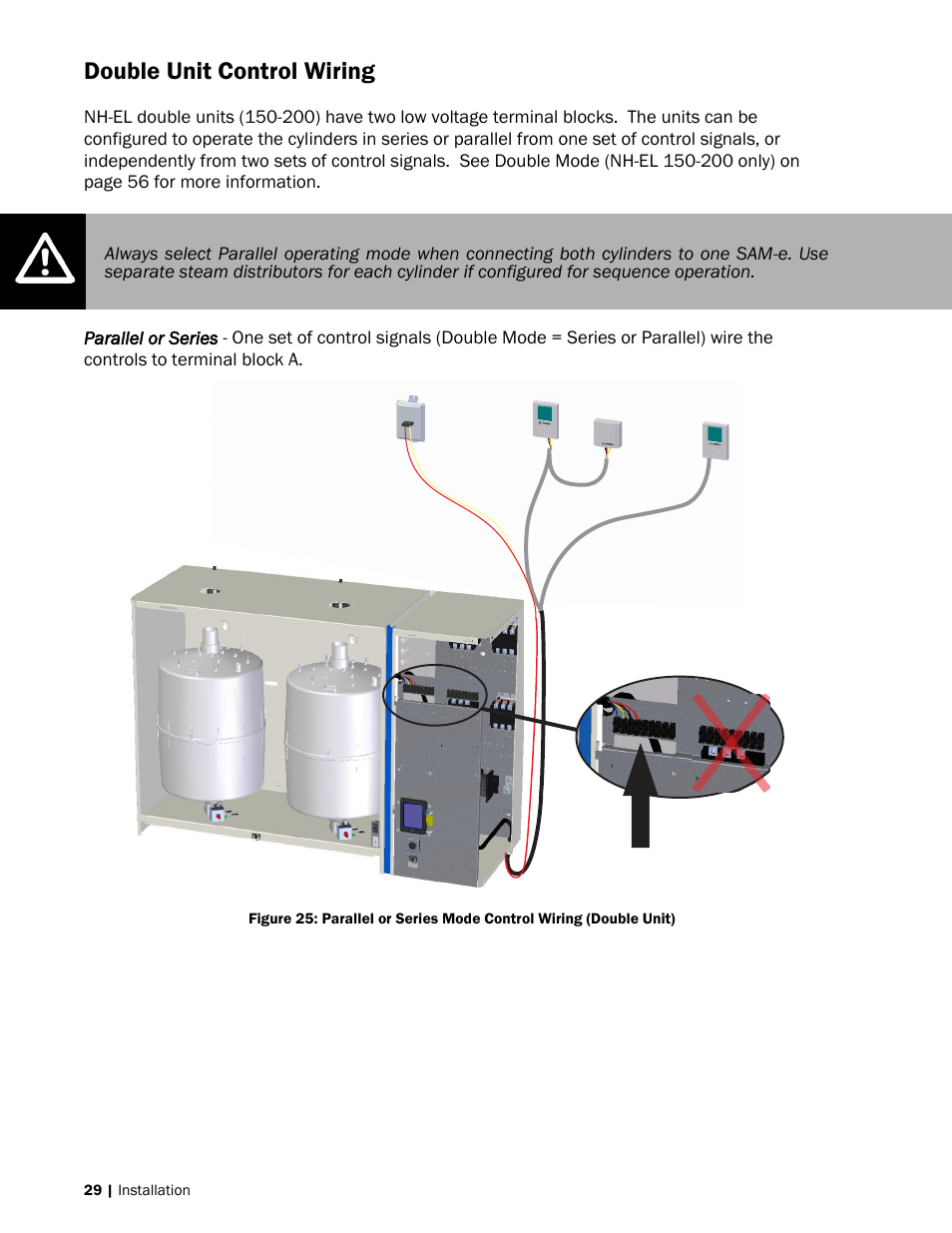 Double unit control wiring | Nortec NH-EL Series User Manual | Page 32 / 99