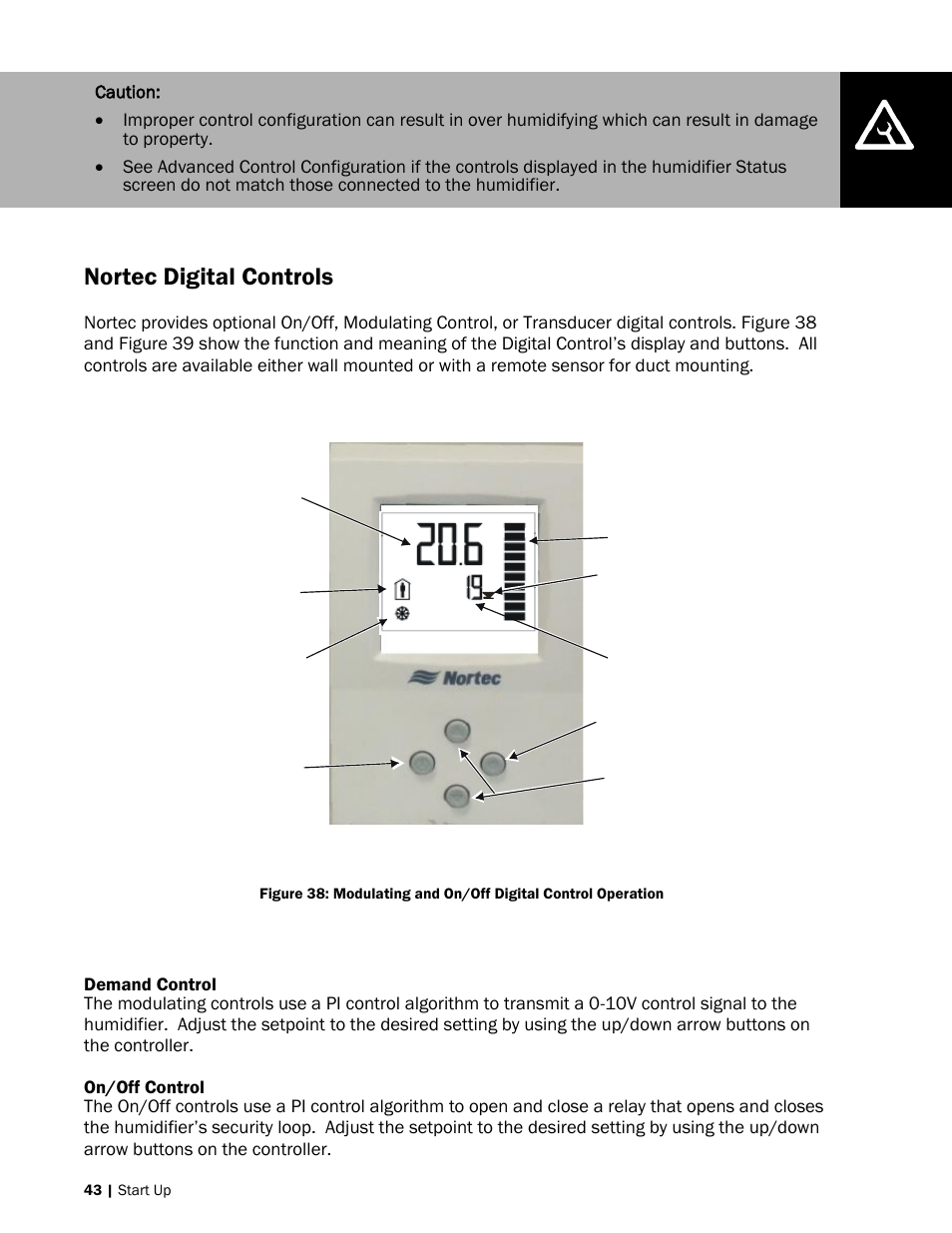 43 nortec digital controls, 43 demand control, 43 on/off control | Ee nortec digital controls, Age 43), Nortec digital controls | Nortec NH-EL Series User Manual | Page 46 / 99