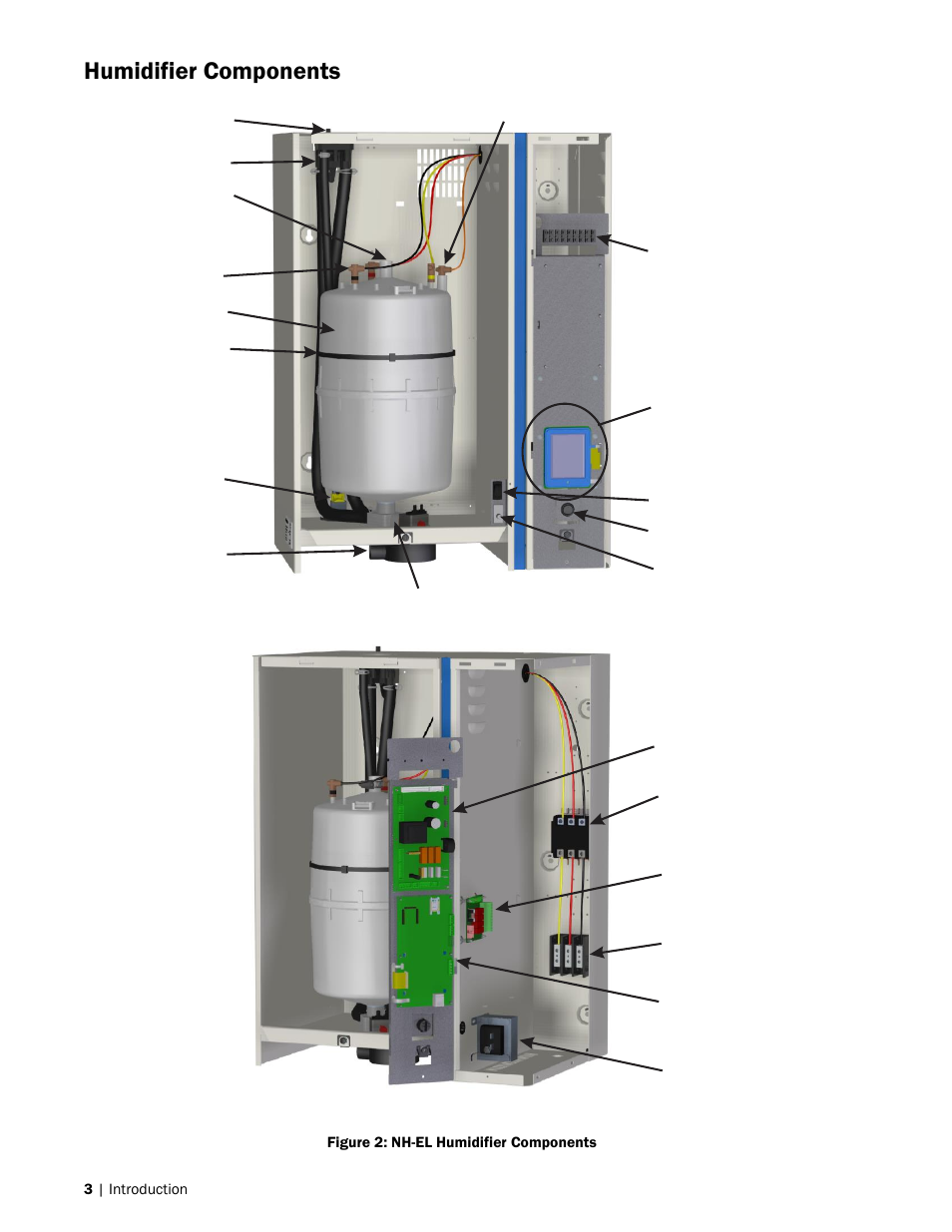 Humidifier components | Nortec NH-EL Series User Manual | Page 6 / 99