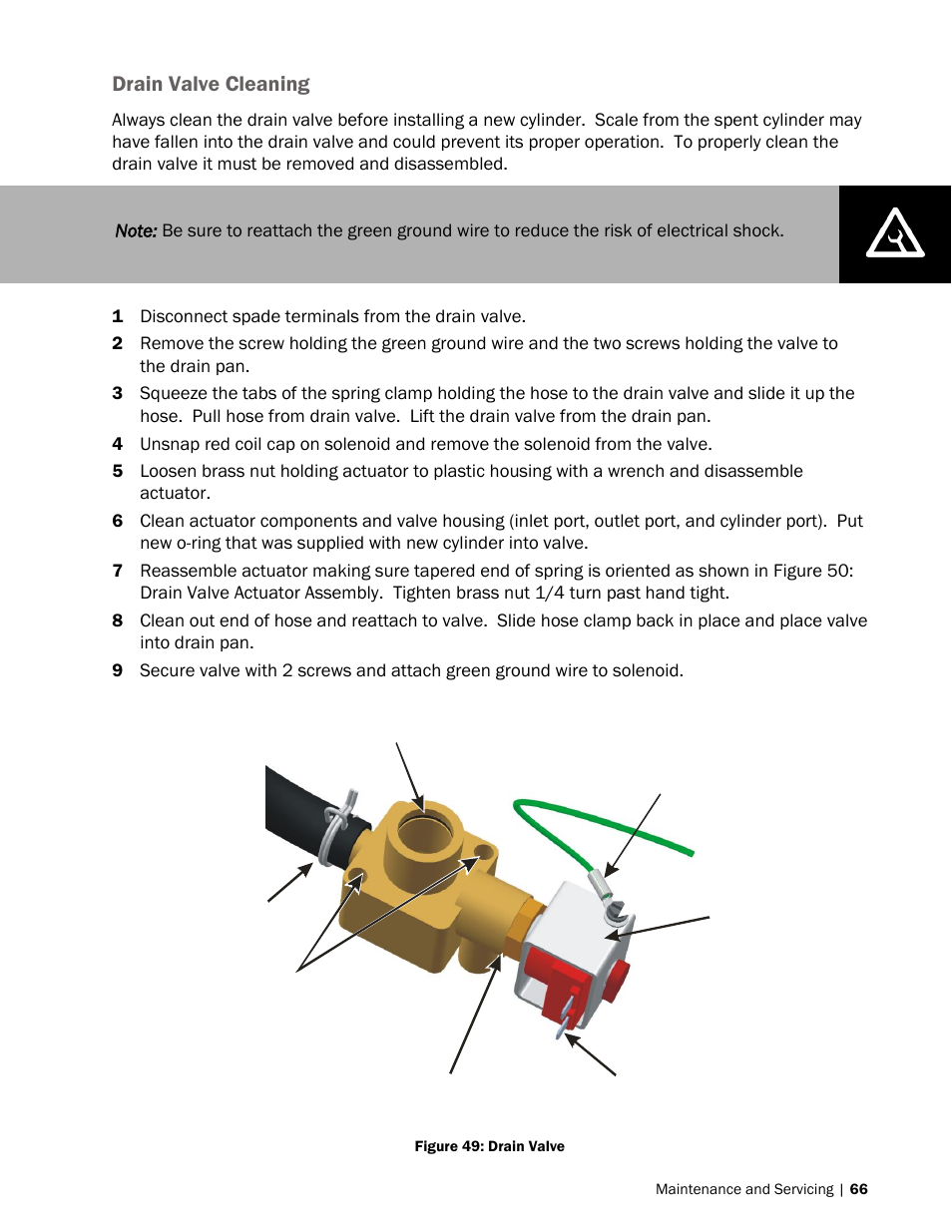 Drain valve cleaning | Nortec NH-EL Series User Manual | Page 69 / 99