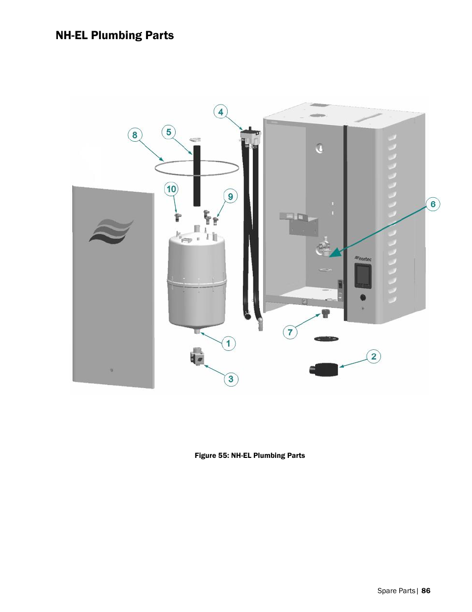 Nh-el plumbing parts | Nortec NH-EL Series User Manual | Page 89 / 99