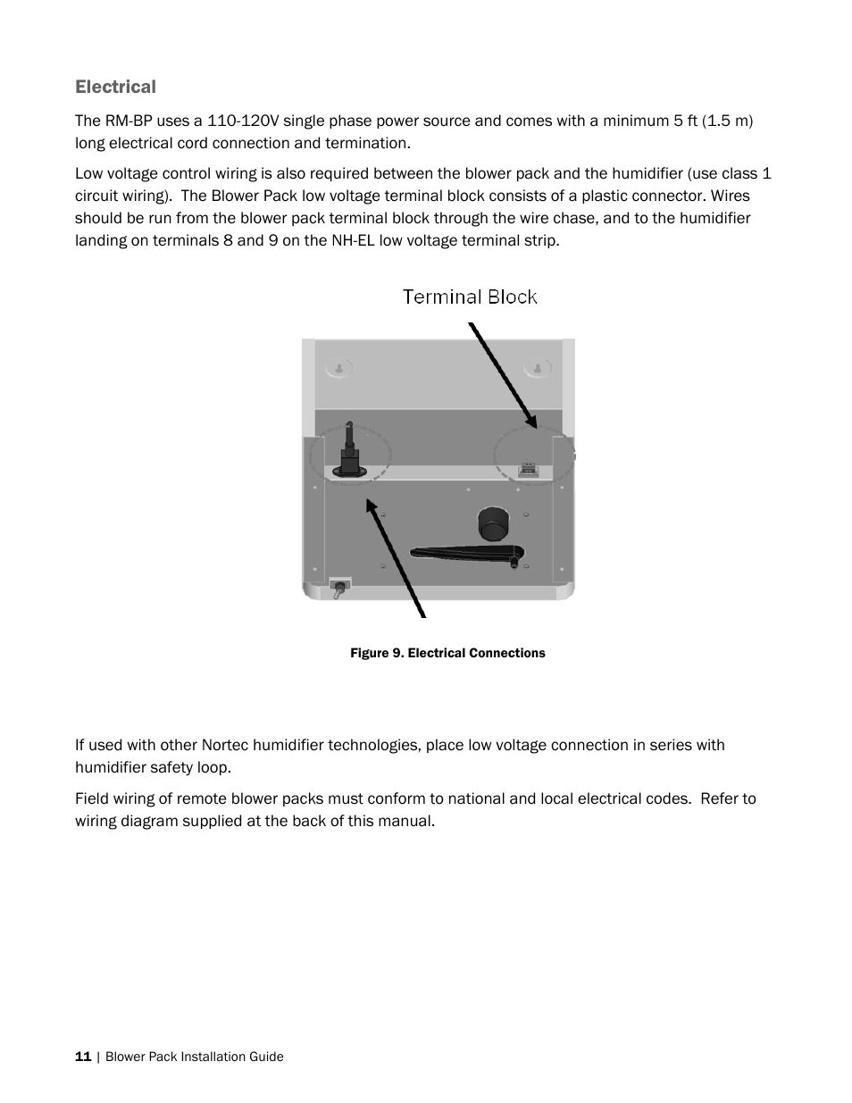 Electrical | Nortec Blower Packs User Manual | Page 14 / 31