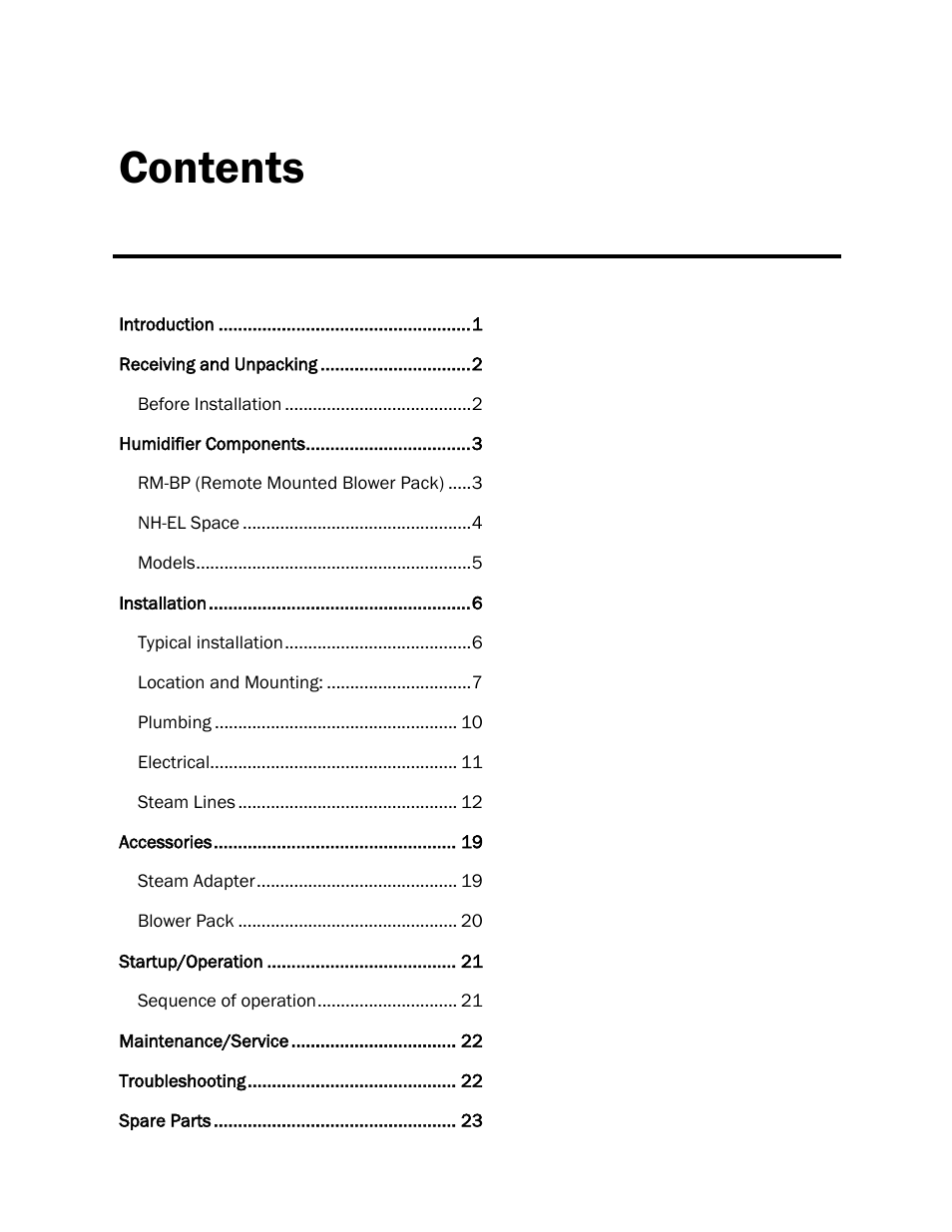 Nortec Blower Packs User Manual | Page 3 / 31