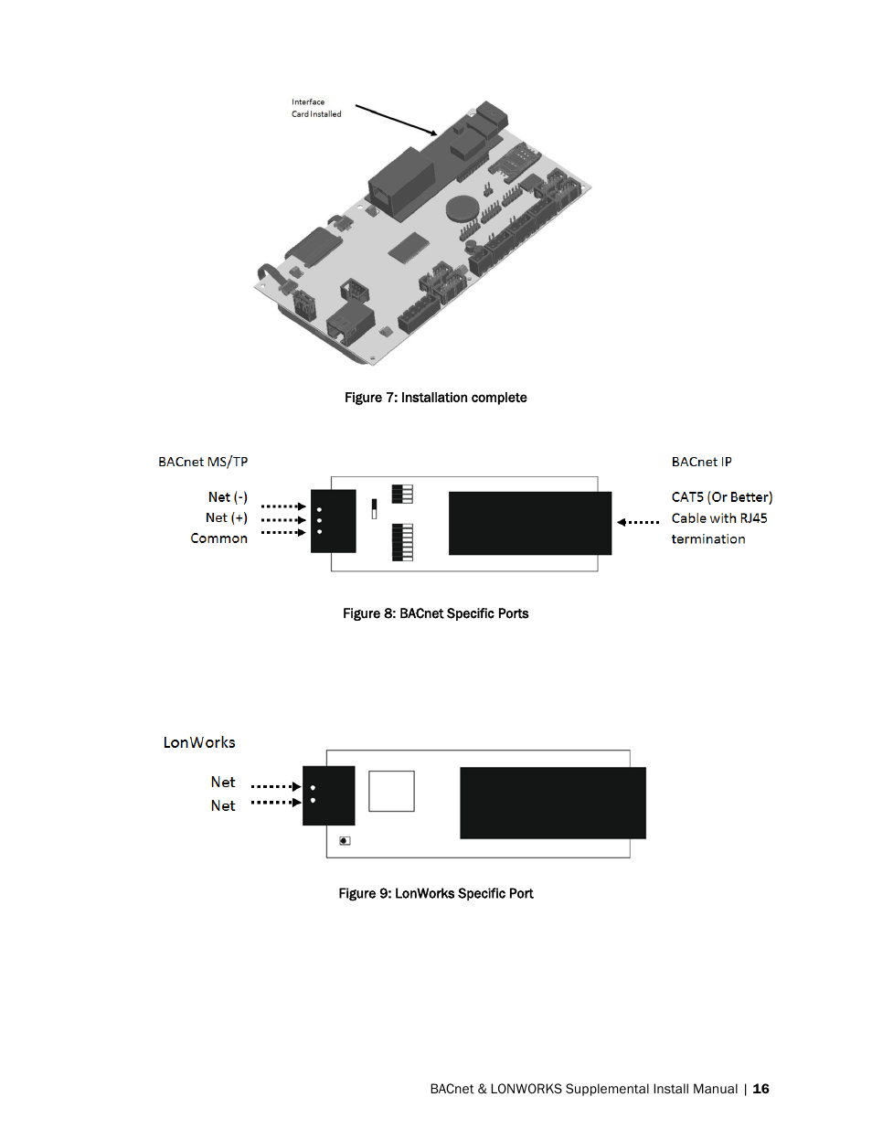 Figure 8: bacnet specific port, Figure 9: lonworks specific port | Nortec BACnet User Manual | Page 20 / 36