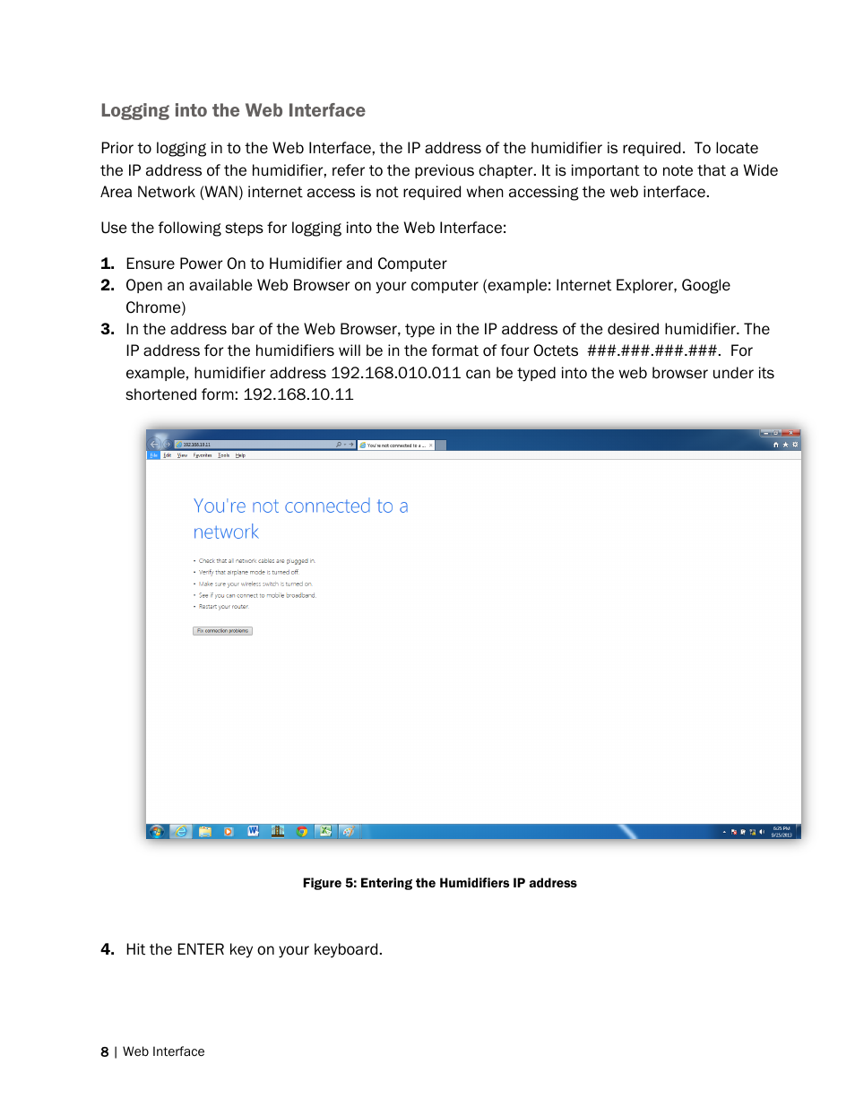 Logging into the web interface | Nortec Remote Interface User Manual | Page 12 / 34