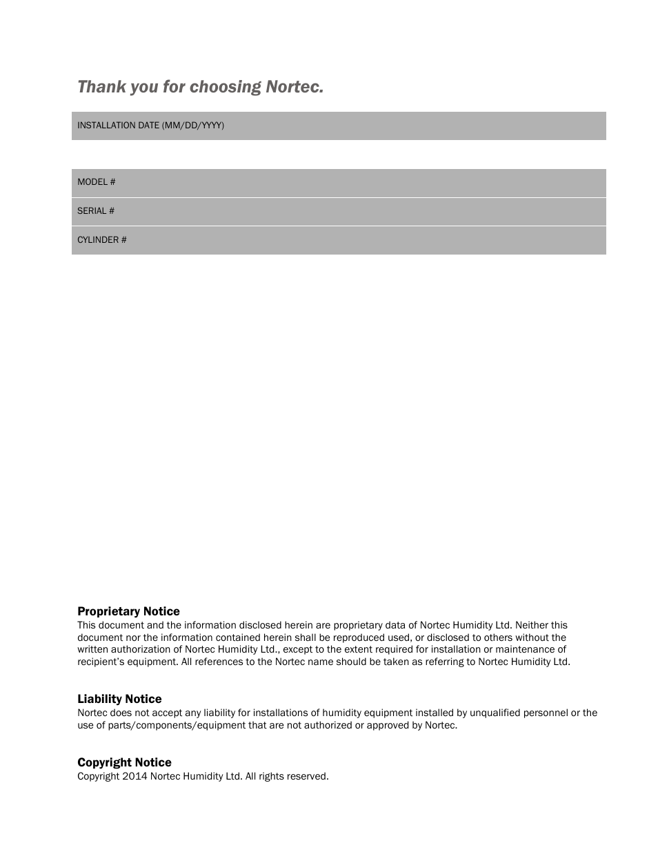 Nortec Remote Interface User Manual | Page 2 / 34