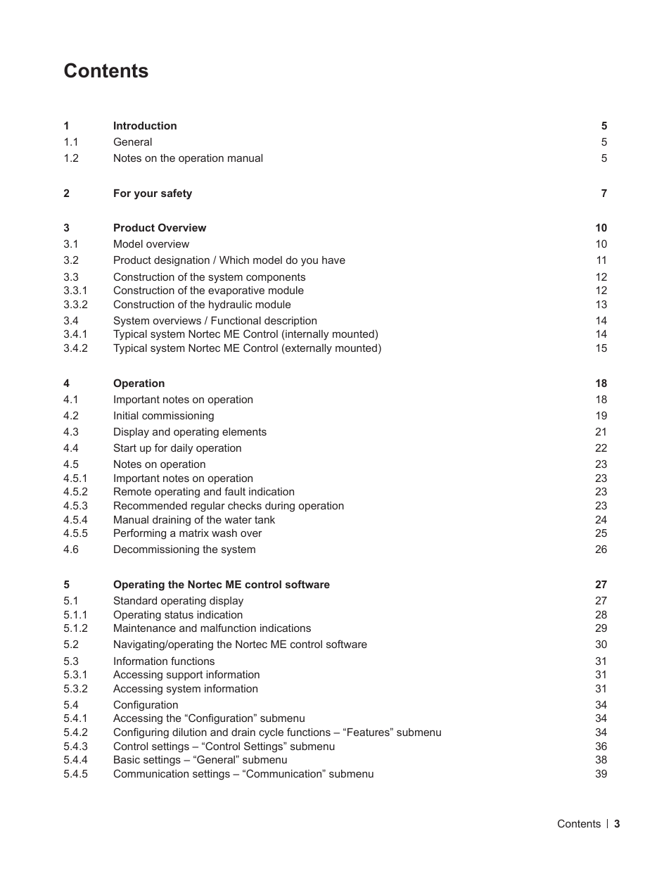 Nortec ME Control User Manual | Page 3 / 76