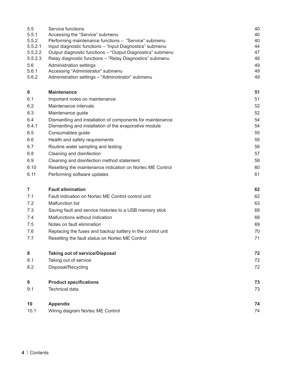 Nortec ME Control User Manual | Page 4 / 76