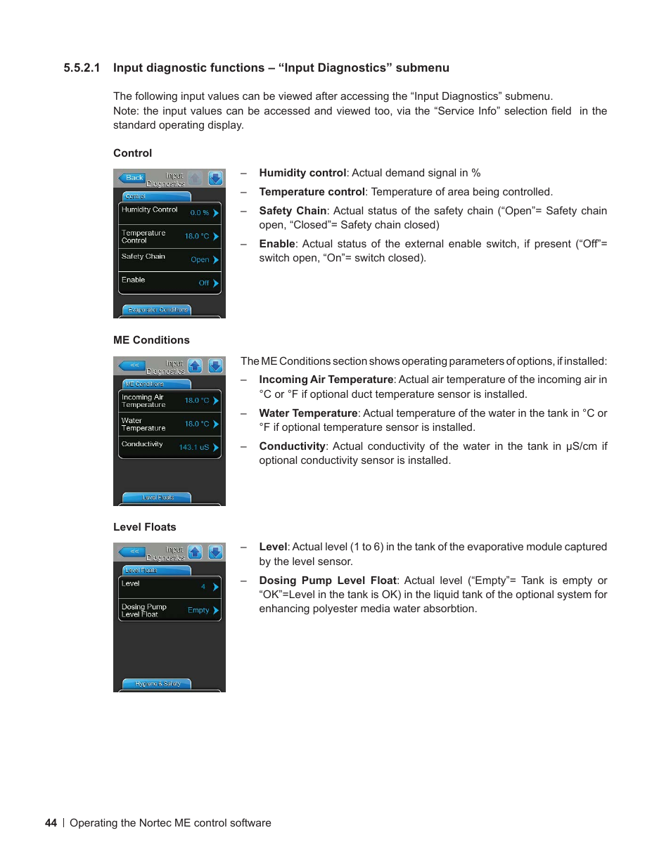 Nortec ME Control User Manual | Page 44 / 76