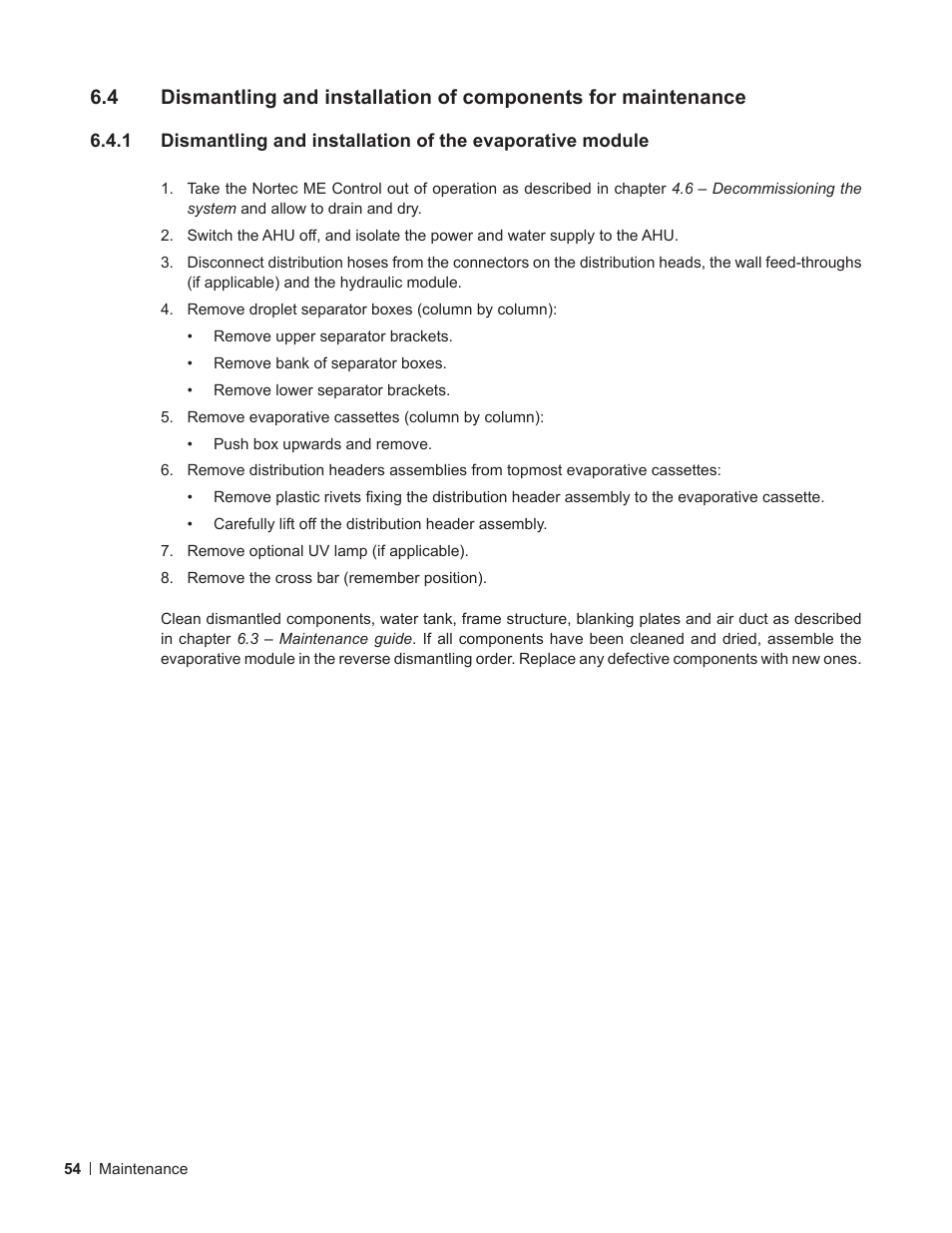 Nortec ME Control User Manual | Page 54 / 76