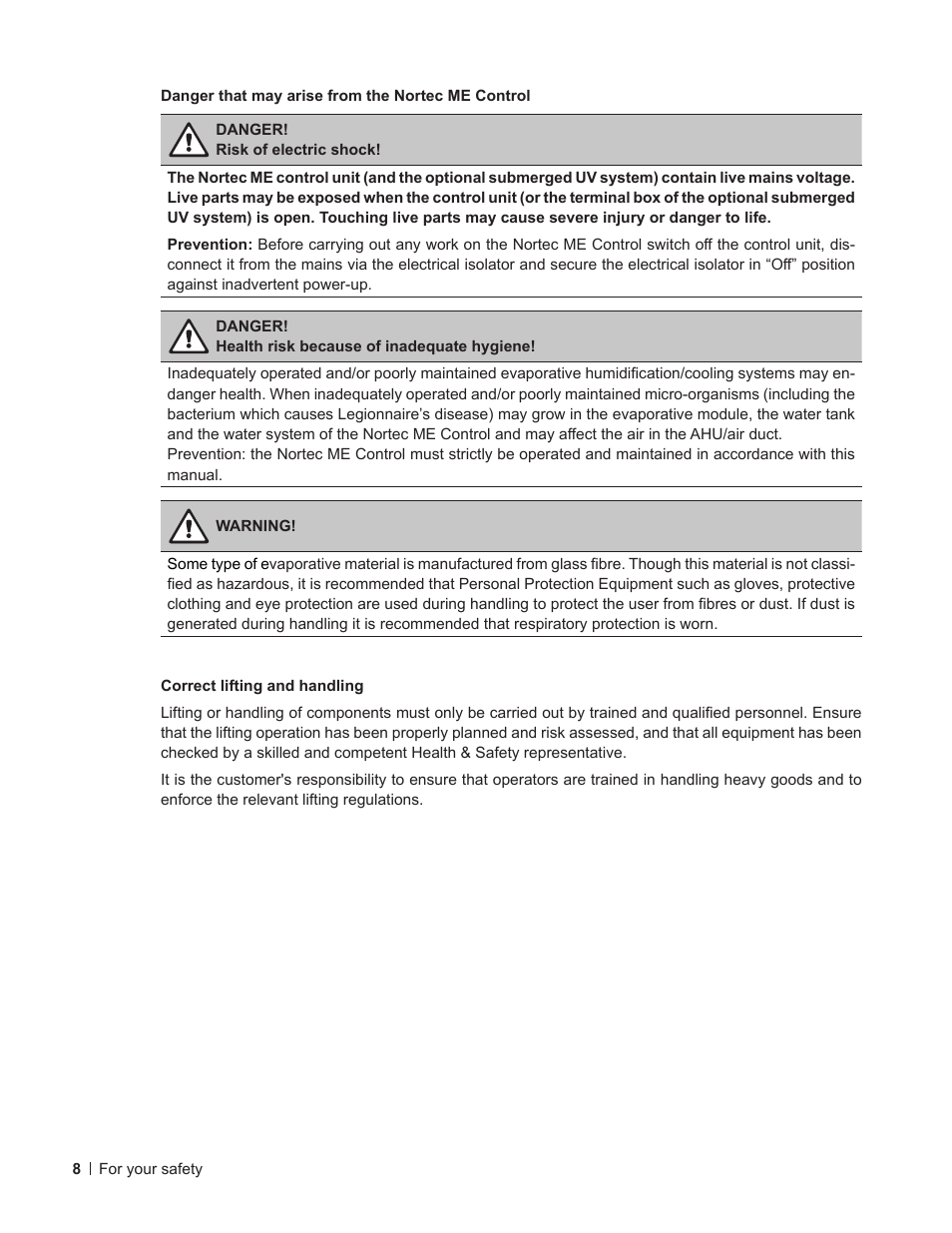 Nortec ME Control User Manual | Page 8 / 76