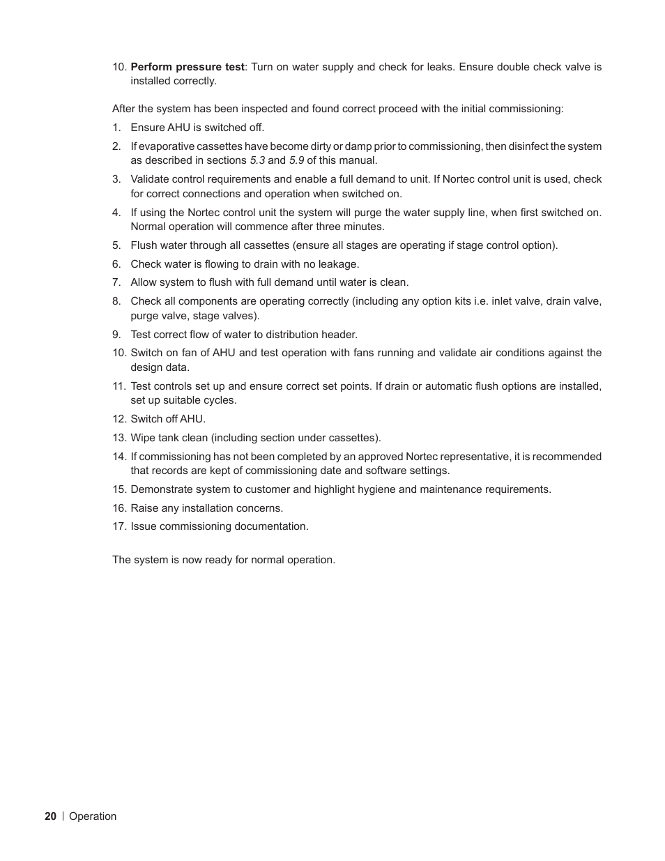 Nortec ME Direct Feed User Manual | Page 20 / 40