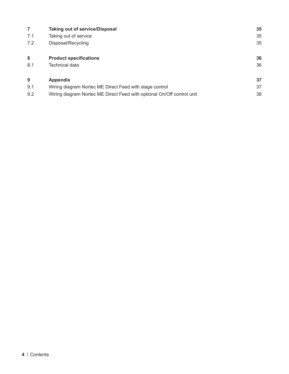 Nortec ME Direct Feed User Manual | Page 4 / 40