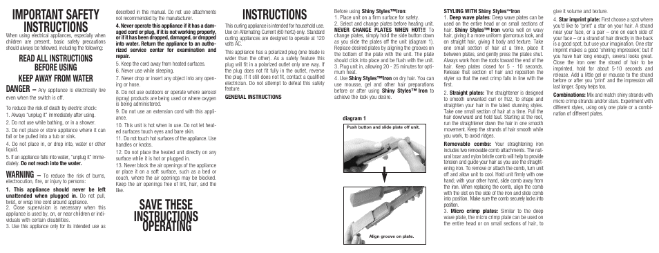 Conair CS9ACS User Manual | 2 pages