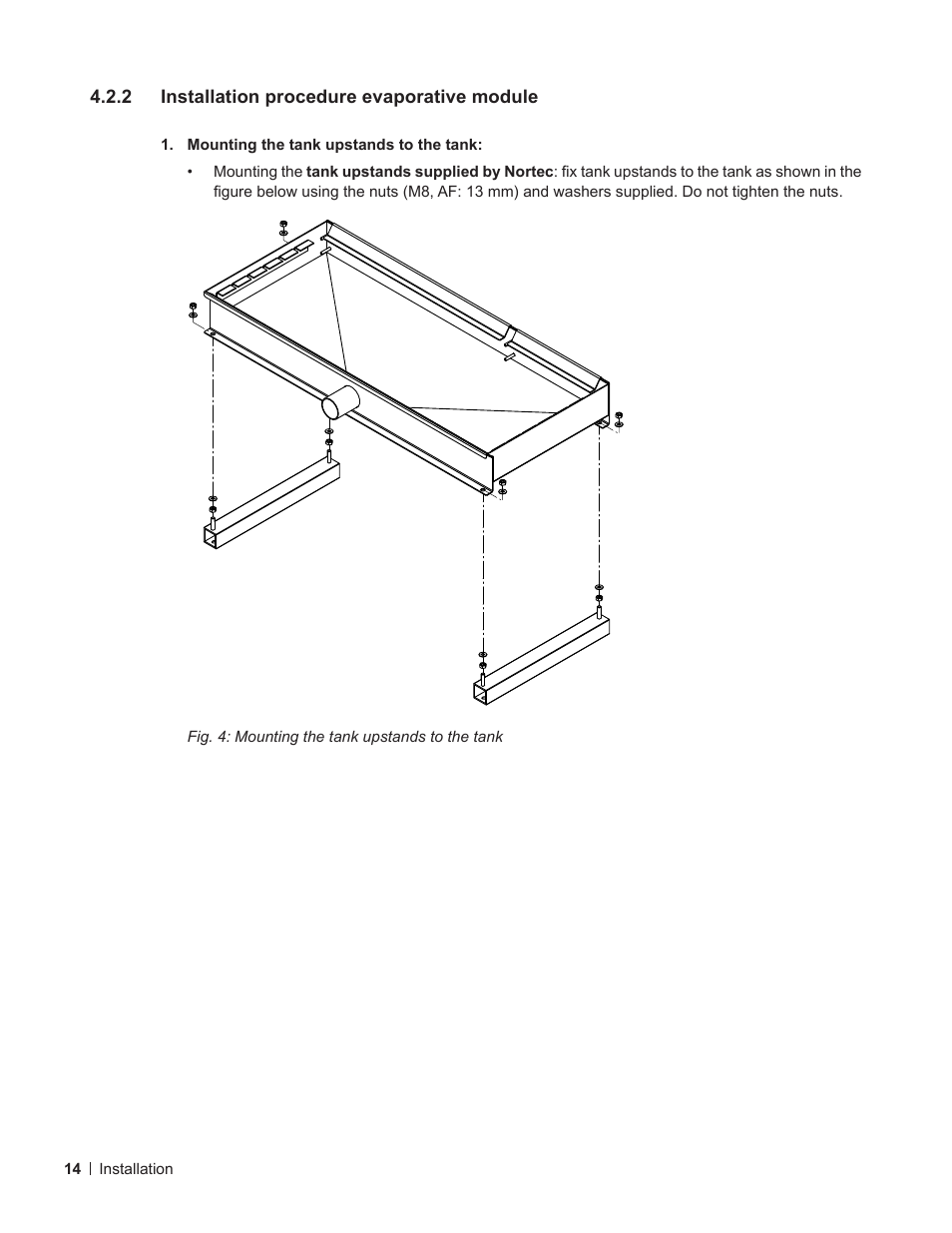 2 installation procedure evaporative module, Installation procedure evaporative module | Nortec ME Control Installation User Manual | Page 14 / 48