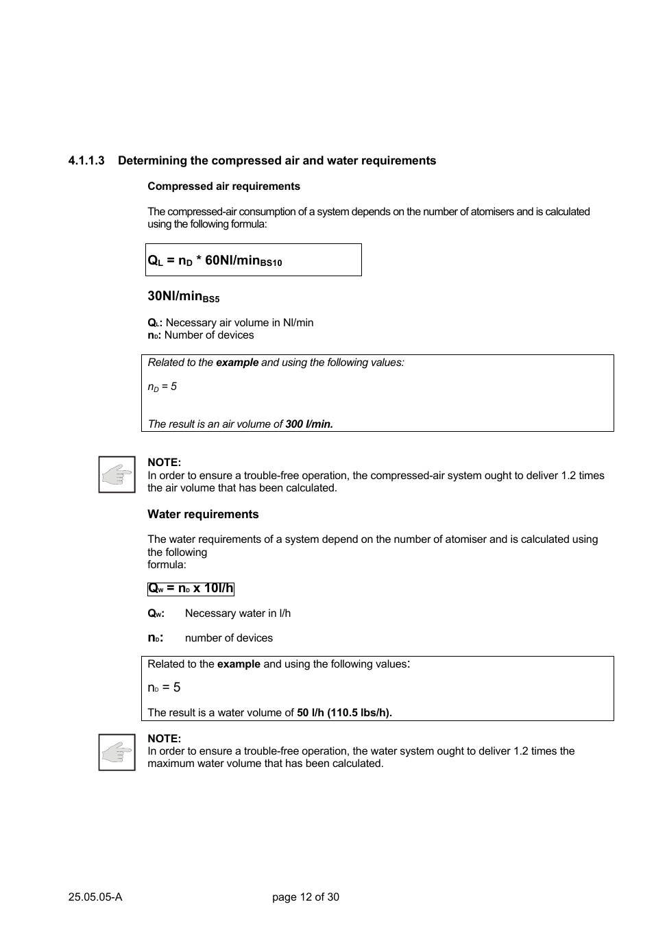 60nl/min, 30nl/min, X 10l/h | Nortec Air Humidification System BS User Manual | Page 12 / 30