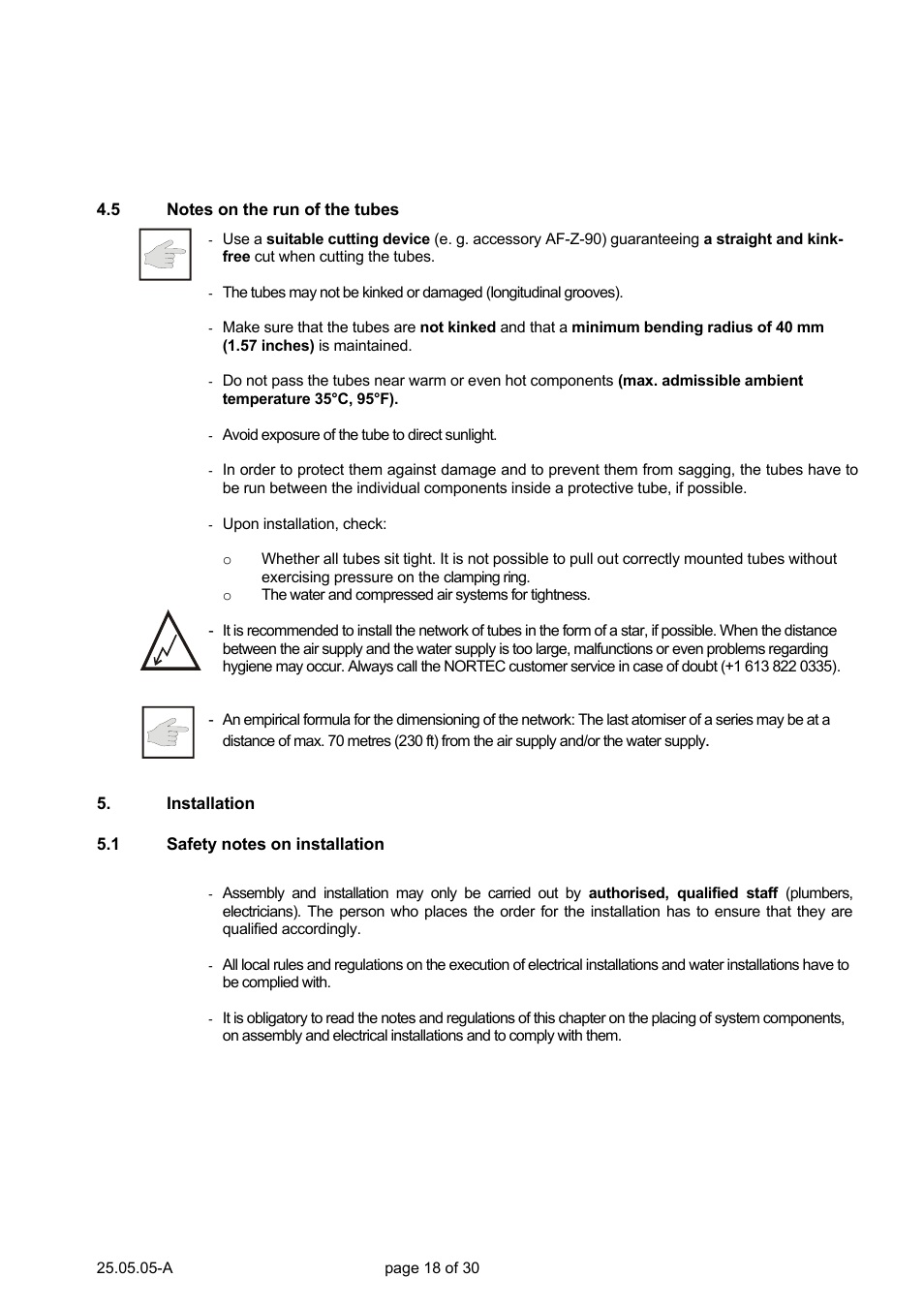 Nortec Air Humidification System BS User Manual | Page 18 / 30