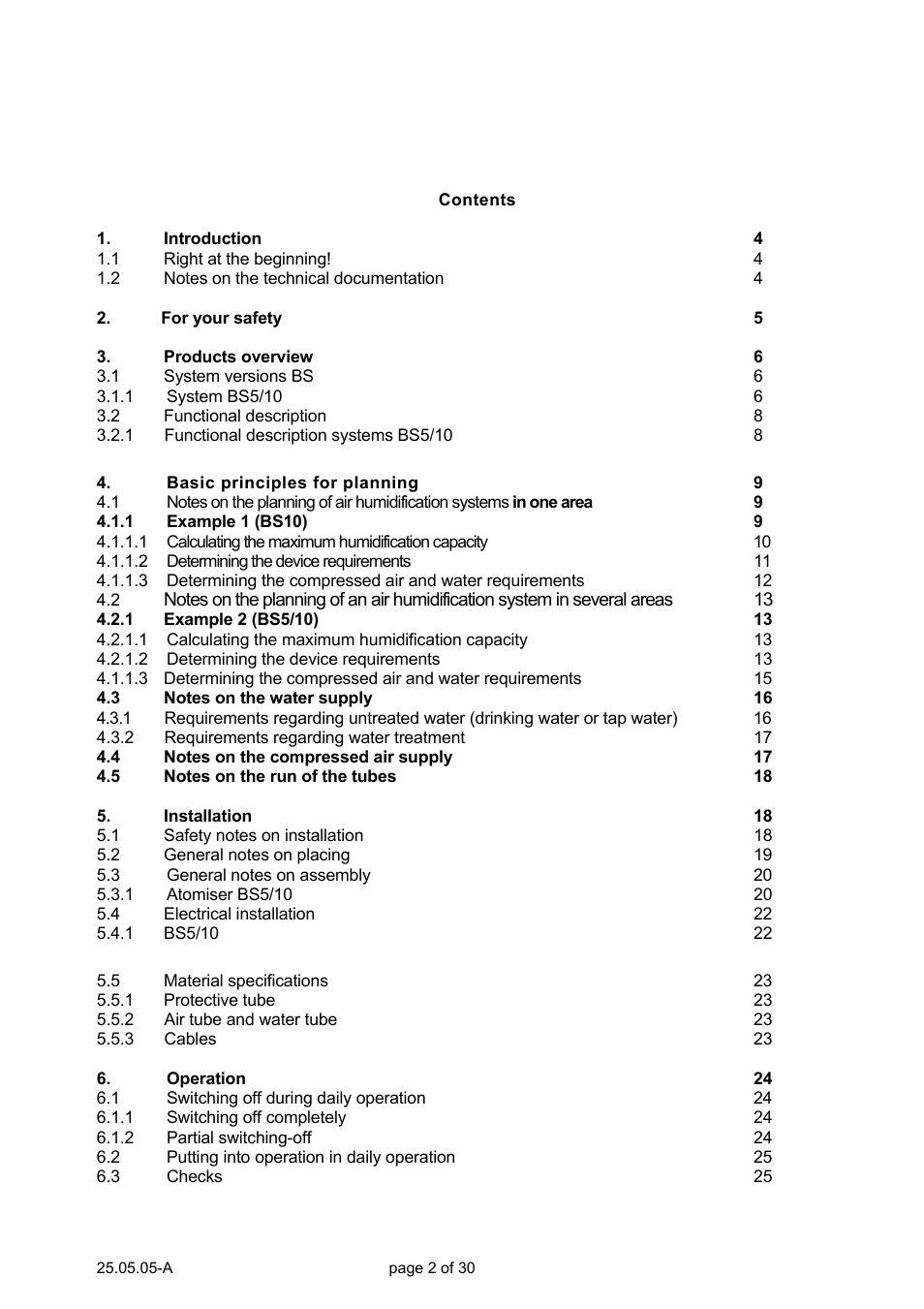 Nortec Air Humidification System BS User Manual | Page 2 / 30