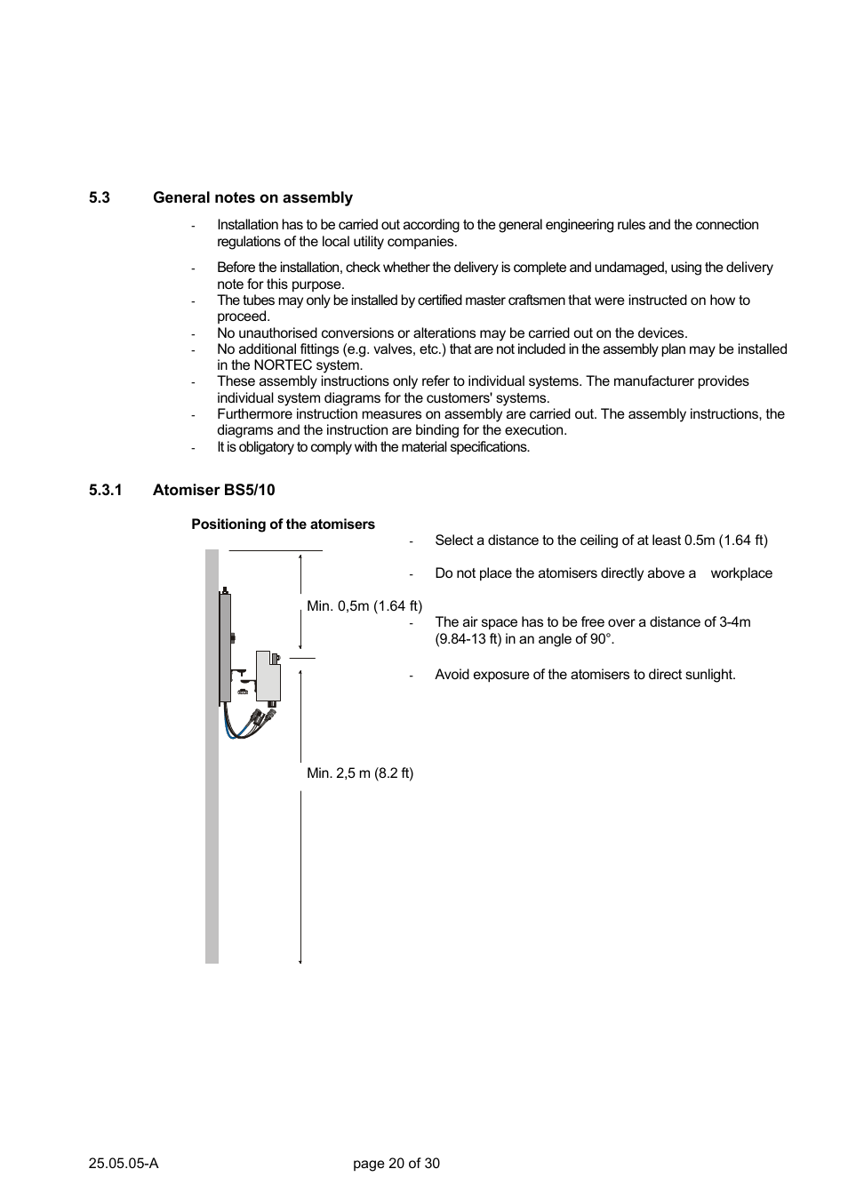 Nortec Air Humidification System BS User Manual | Page 20 / 30