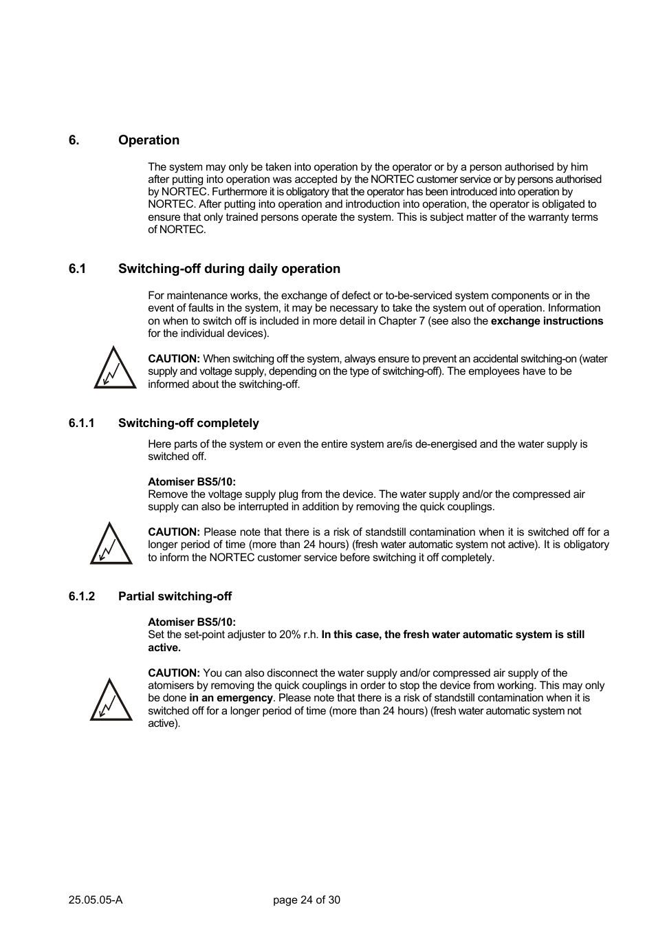 Nortec Air Humidification System BS User Manual | Page 24 / 30