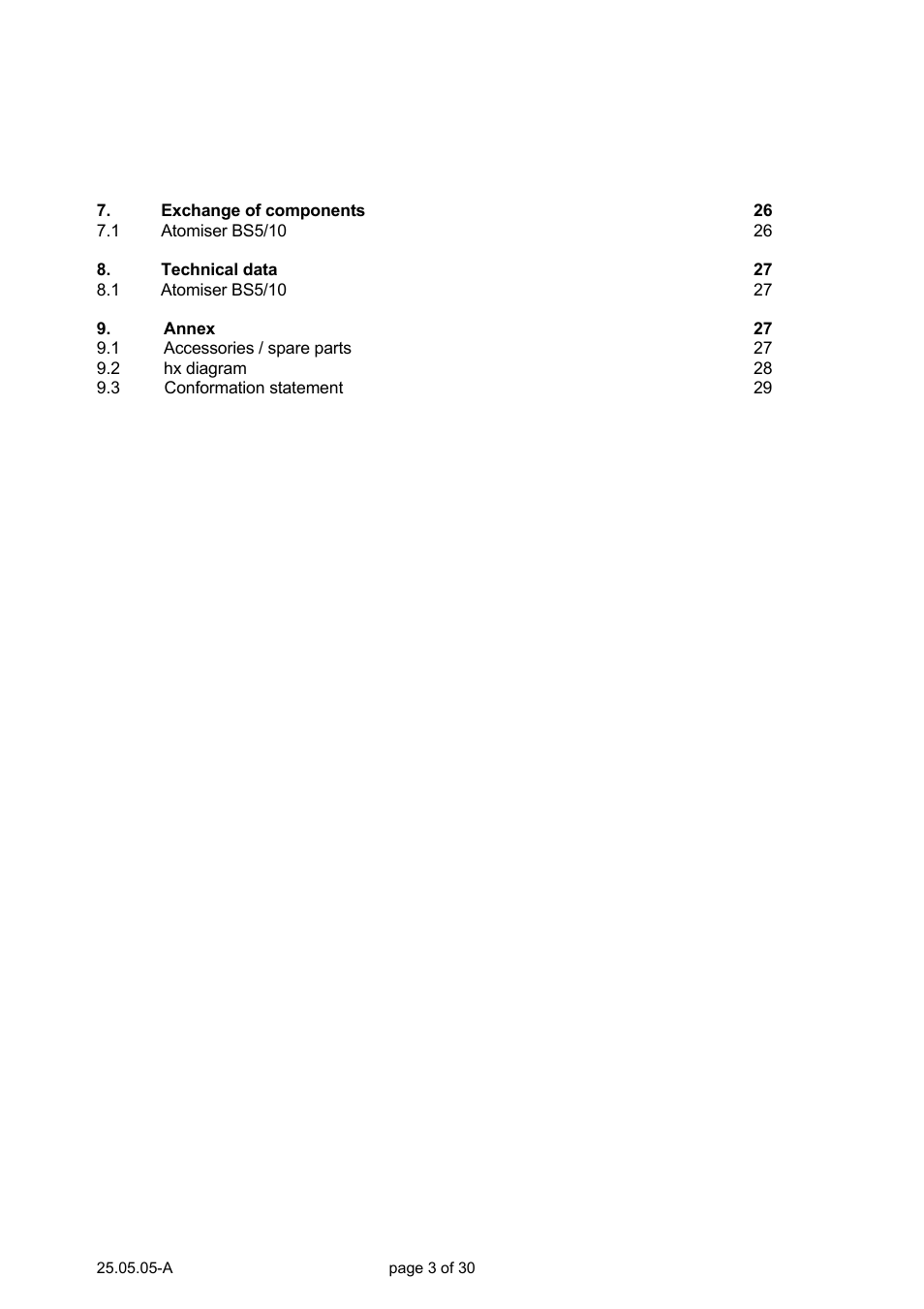 Nortec Air Humidification System BS User Manual | Page 3 / 30