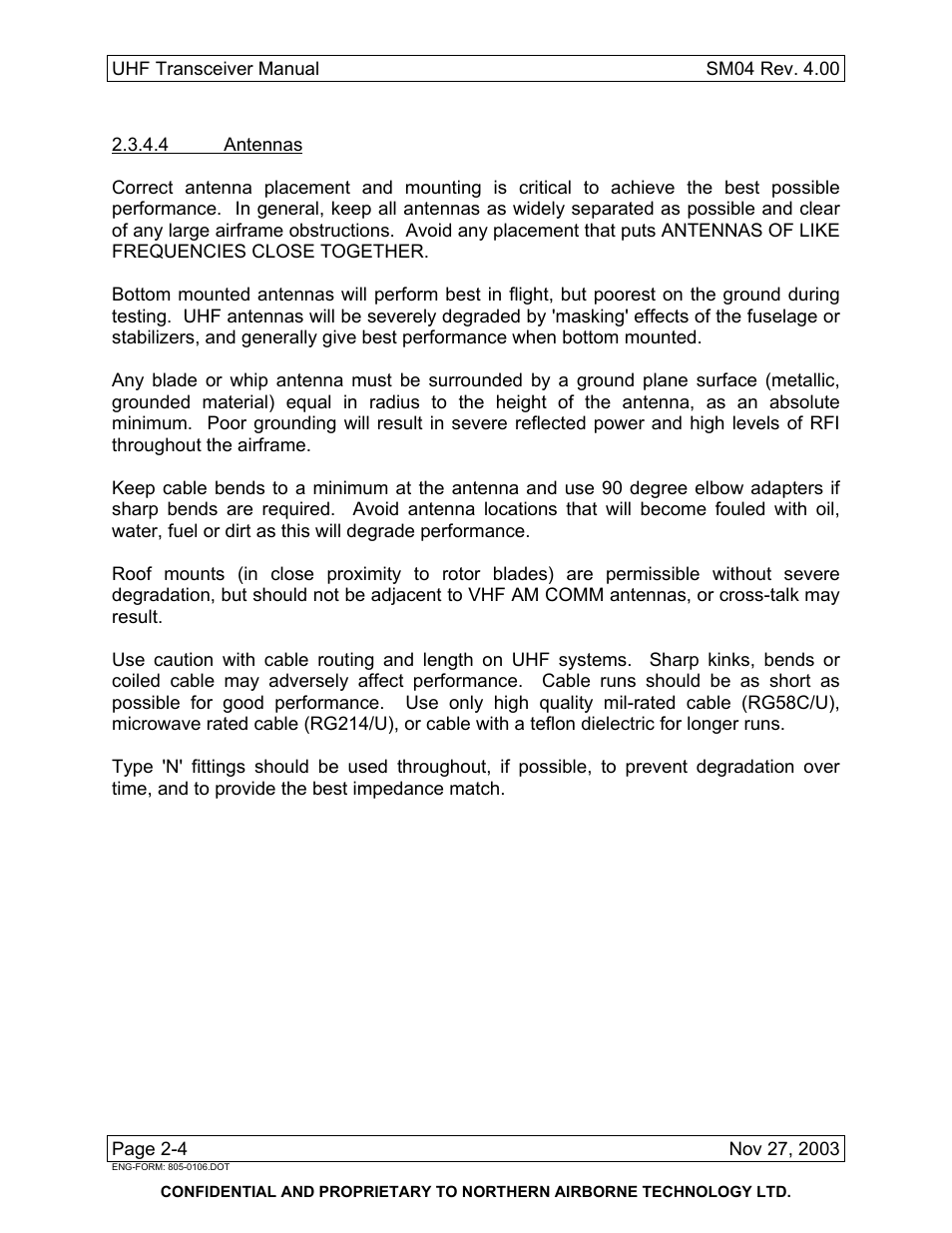 Northern Airborne Technology NT4xx User Manual | Page 14 / 46