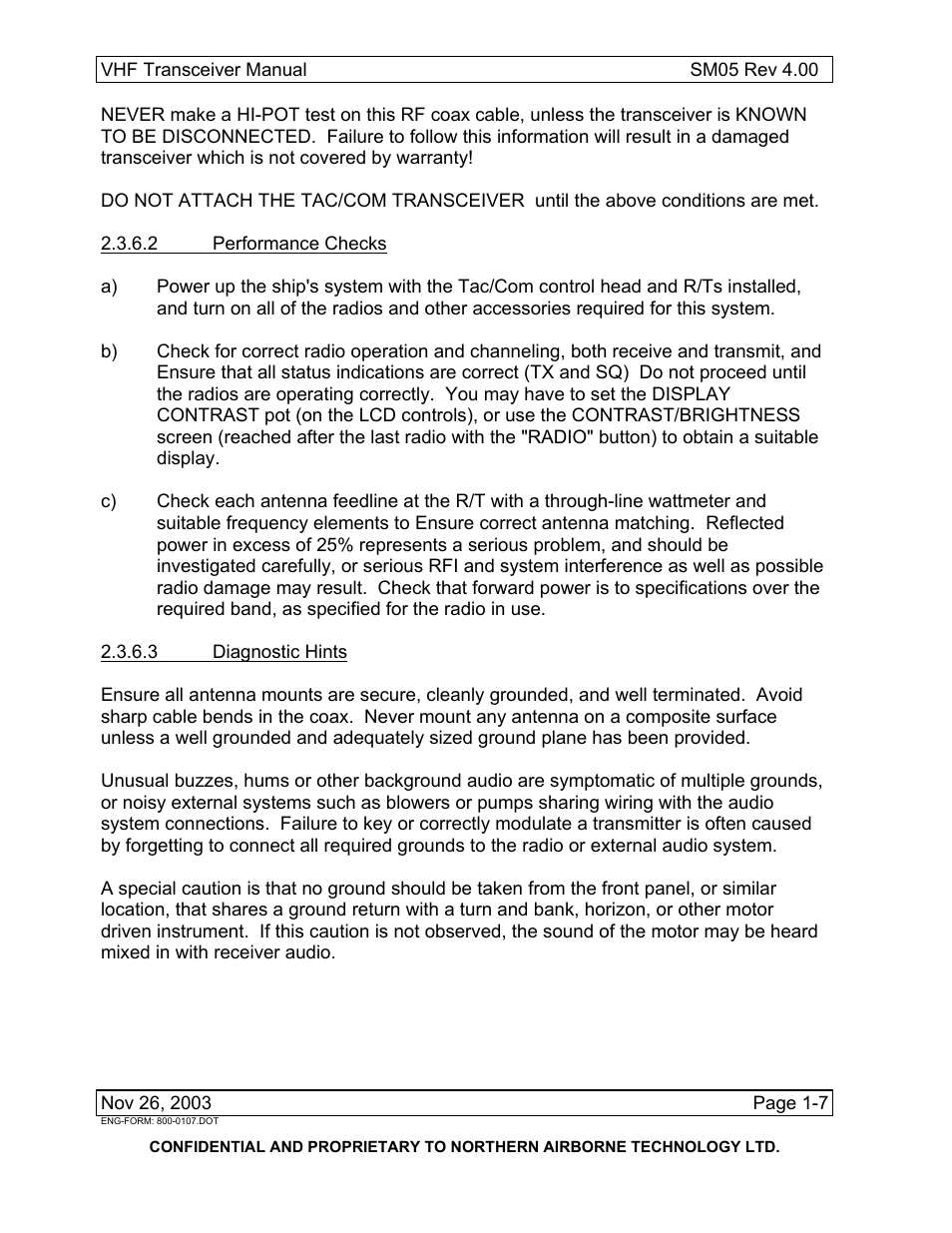 Northern Airborne Technology NT030x User Manual | Page 17 / 56