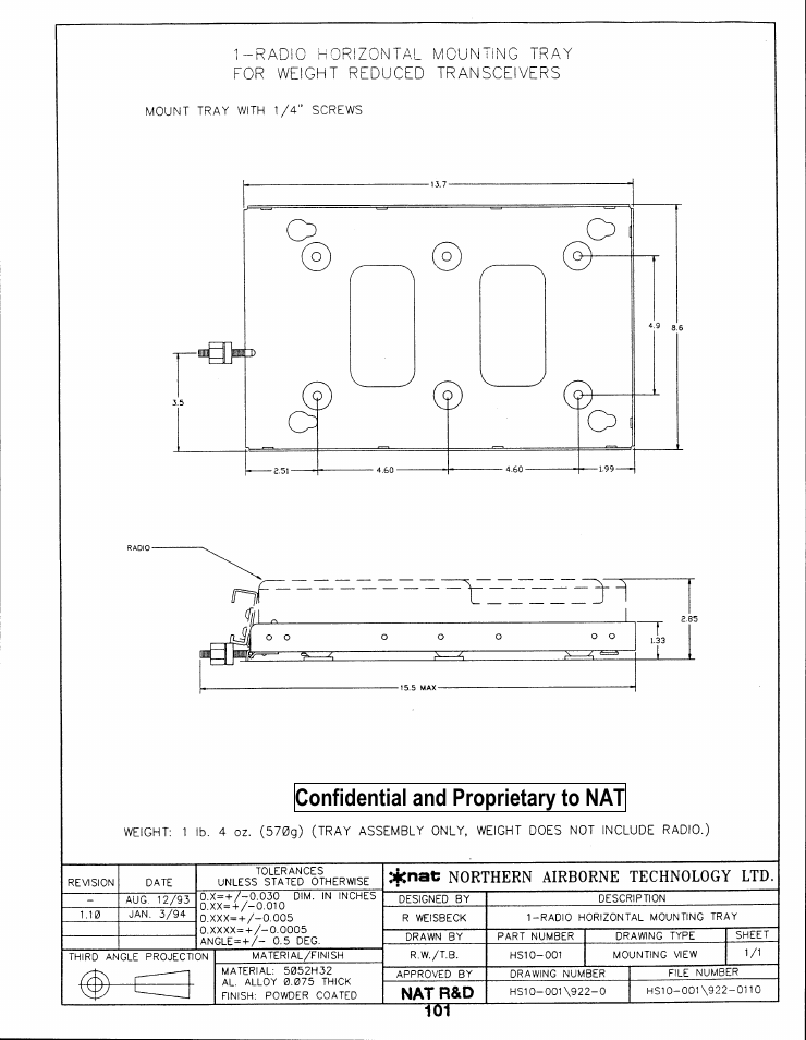 Confidential and proprietary to nat | Northern Airborne Technology NT030x User Manual | Page 43 / 56