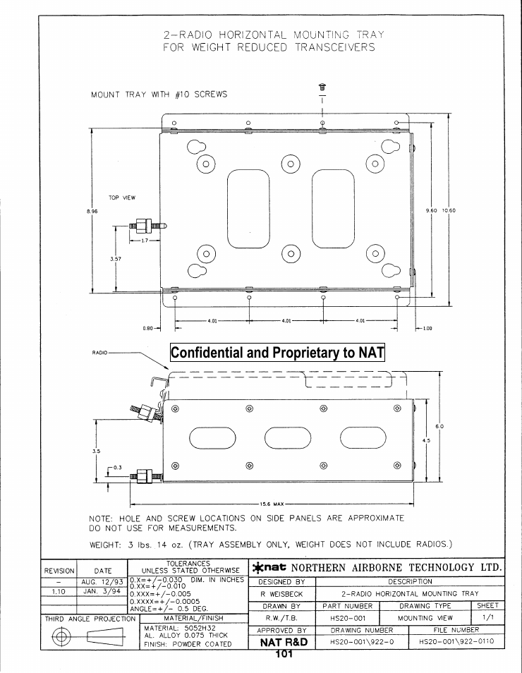 Confidential and proprietary to nat | Northern Airborne Technology NT030x User Manual | Page 45 / 56