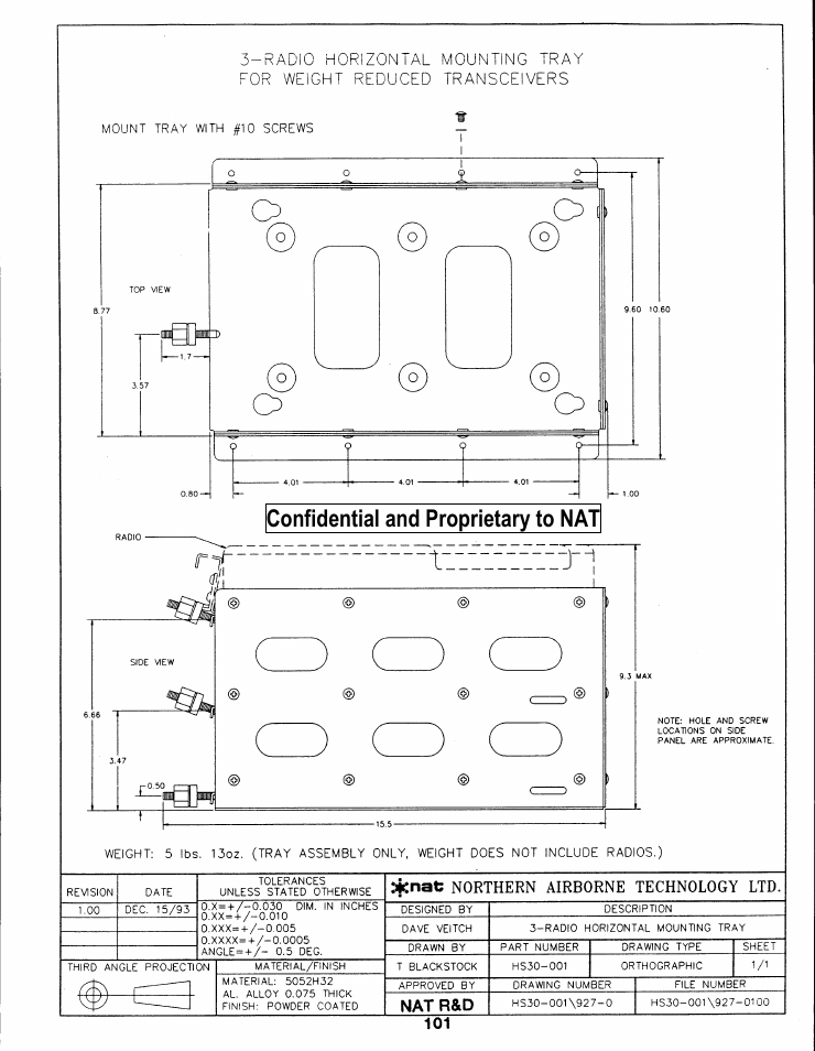 Confidential and proprietary to nat | Northern Airborne Technology NT030x User Manual | Page 47 / 56