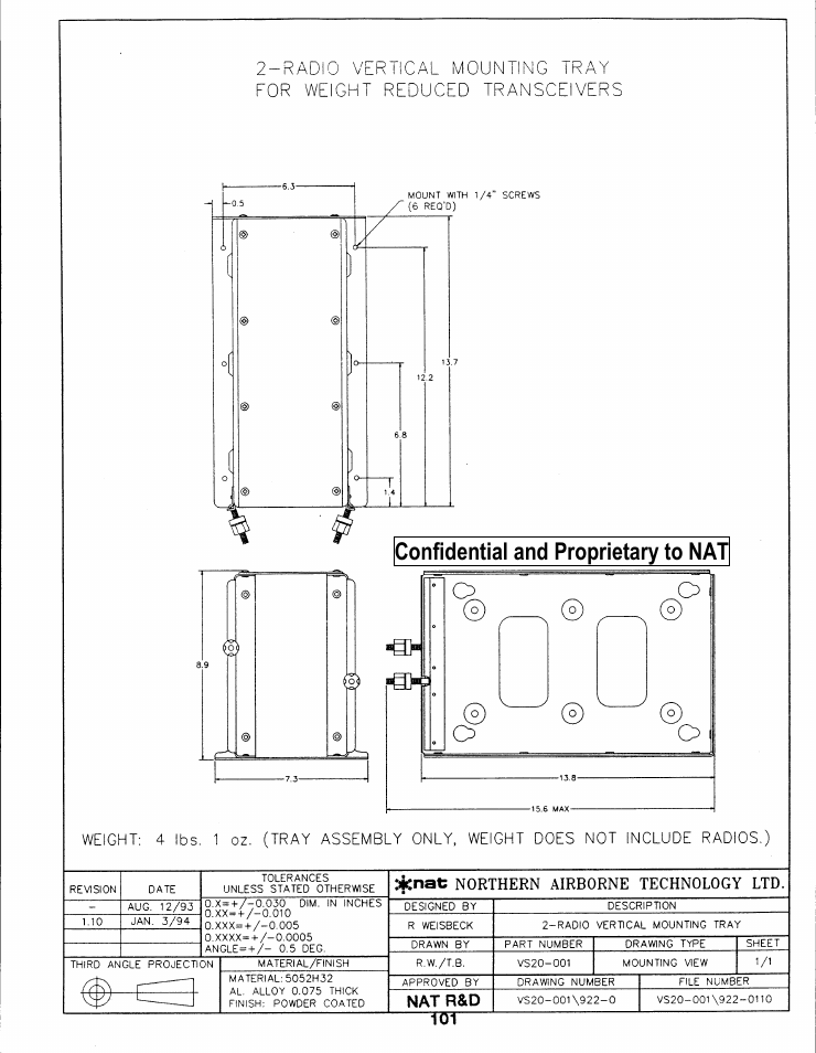 Confidential and proprietary to nat | Northern Airborne Technology NT030x User Manual | Page 49 / 56