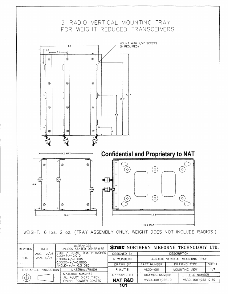 Confidential and proprietary to nat | Northern Airborne Technology NT030x User Manual | Page 51 / 56