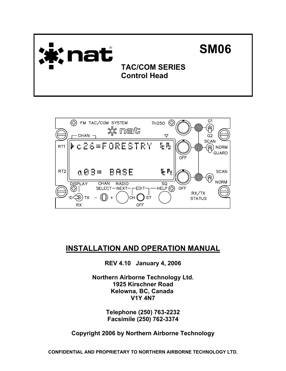 Northern Airborne Technology THxxx User Manual | 109 pages