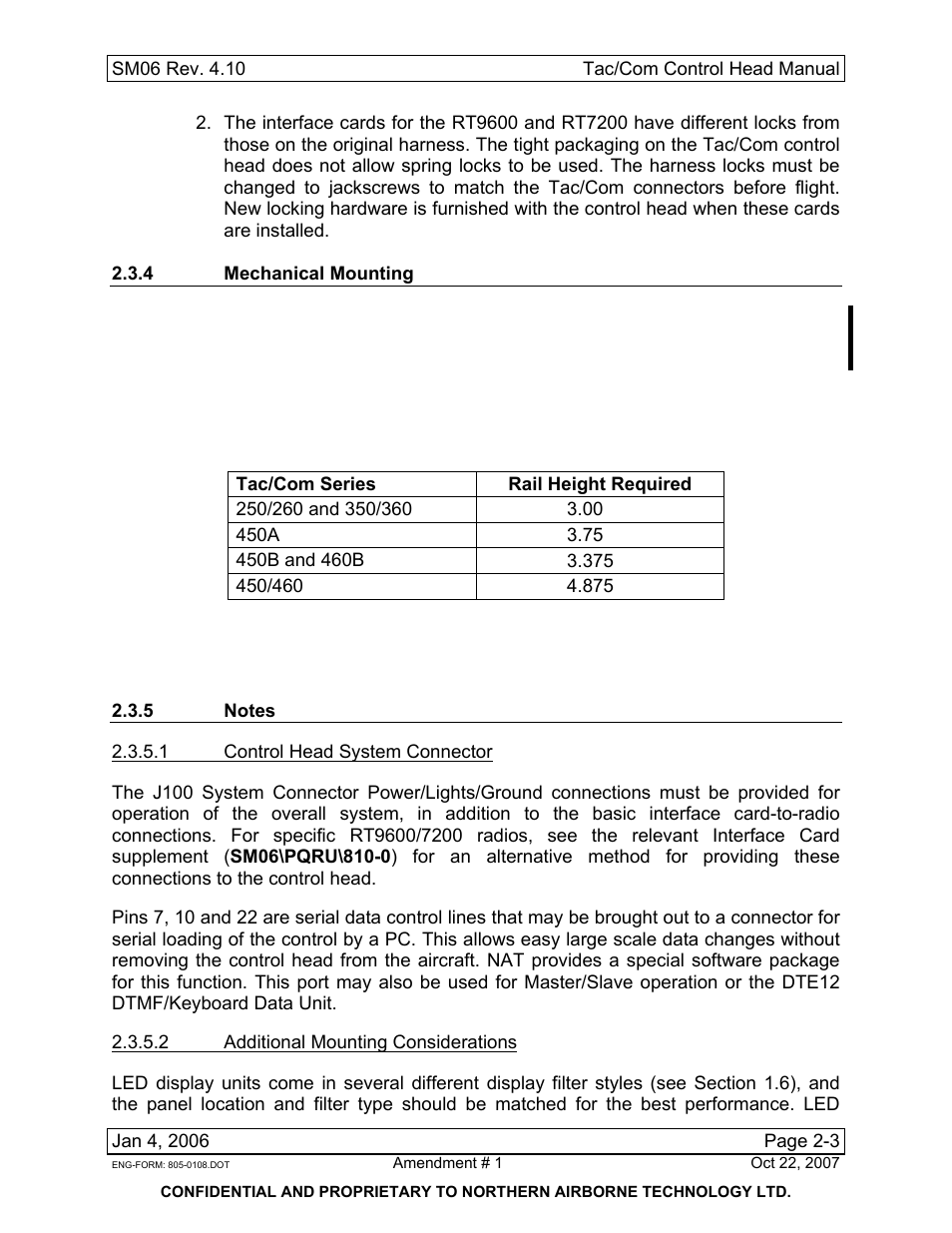 4 mechanical mounting, 5 notes | Northern Airborne Technology THxxx User Manual | Page 29 / 109
