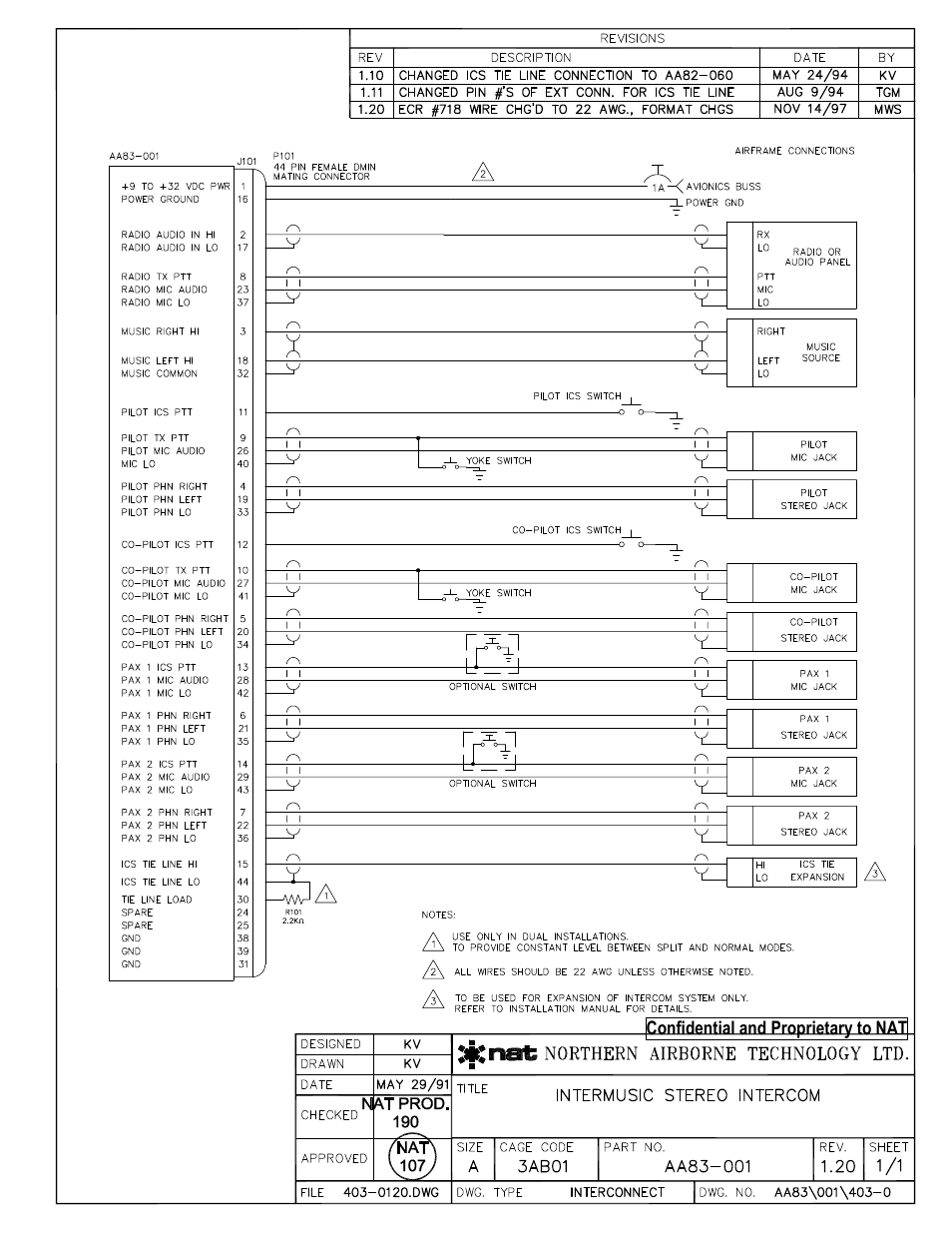 Interconnect | Northern Airborne Technology AA83-001 rev.4.10 User Manual | Page 23 / 33