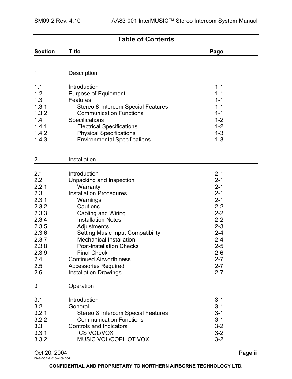 Northern Airborne Technology AA83-001 rev.4.10 User Manual | Page 5 / 33