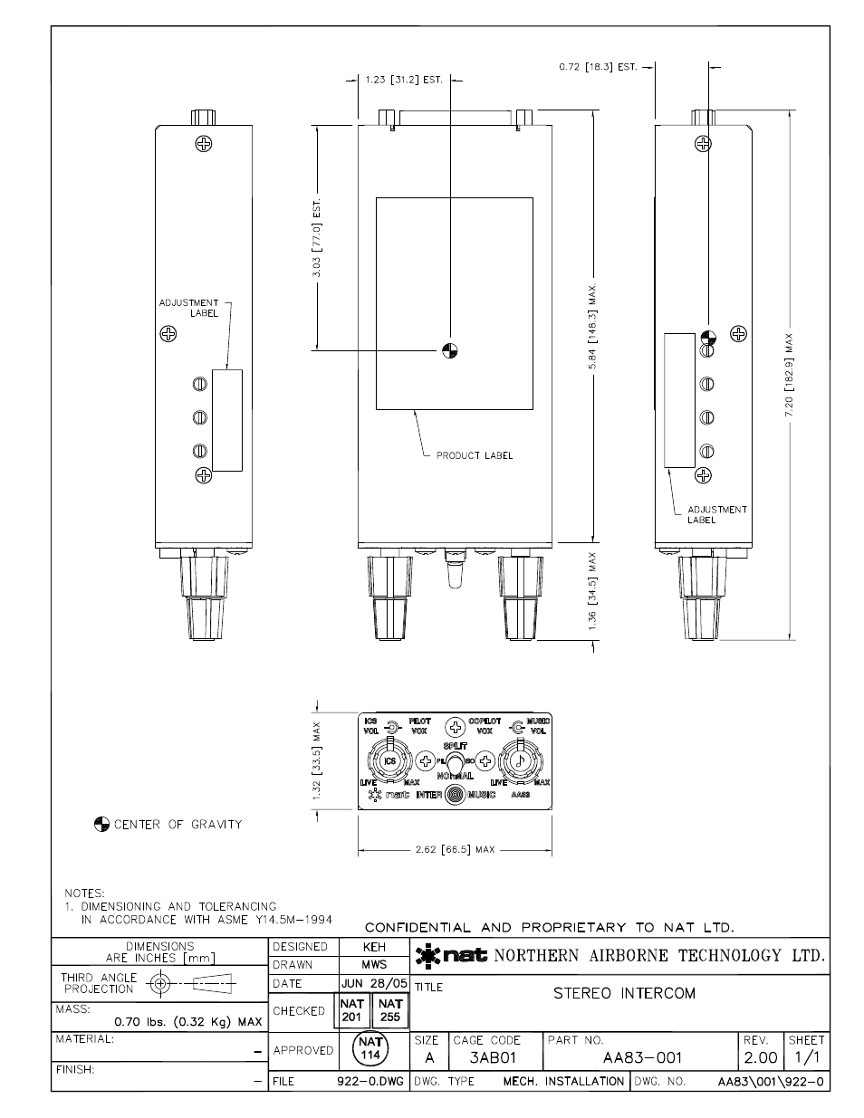 Mech installation | Northern Airborne Technology AA83-001 rev.4.00 User Manual | Page 33 / 41