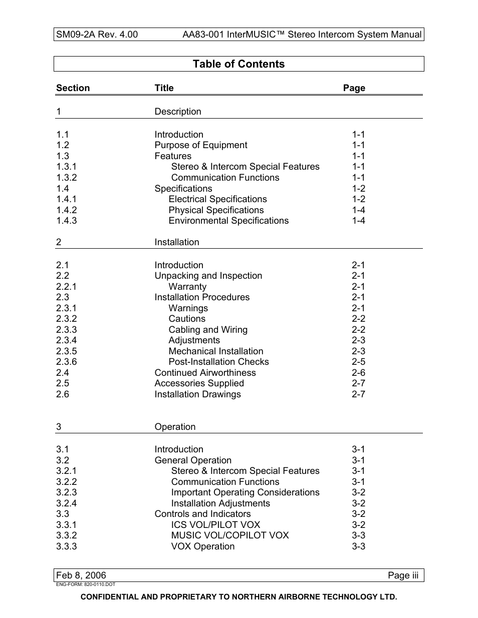 Northern Airborne Technology AA83-001 rev.4.00 User Manual | Page 5 / 41