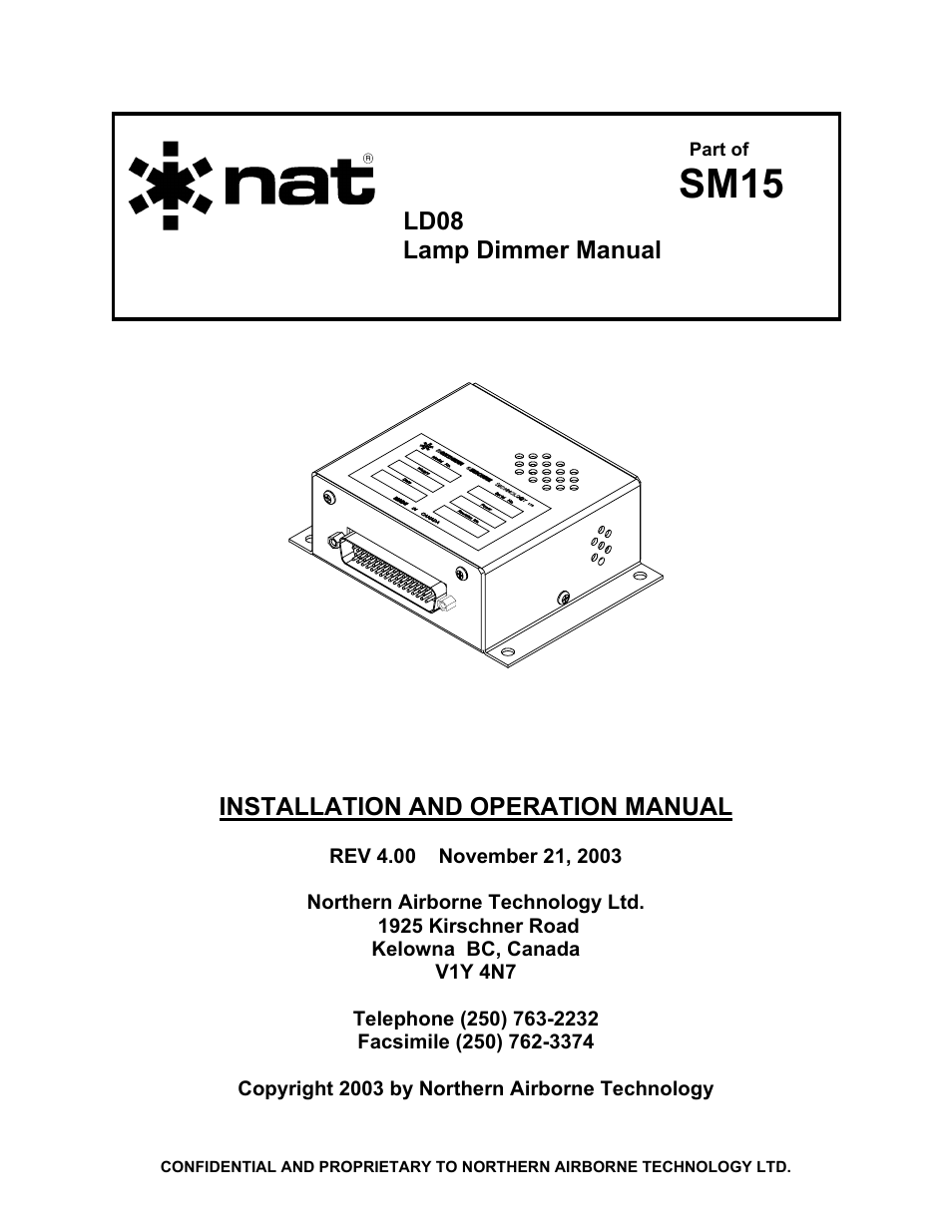 Northern Airborne Technology LD08 User Manual | 28 pages