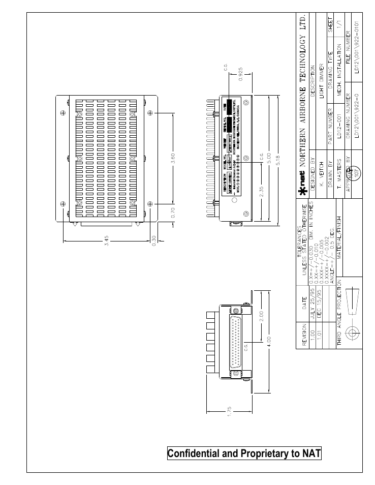 Confidential and proprietary to nat | Northern Airborne Technology LD12 User Manual | Page 21 / 26