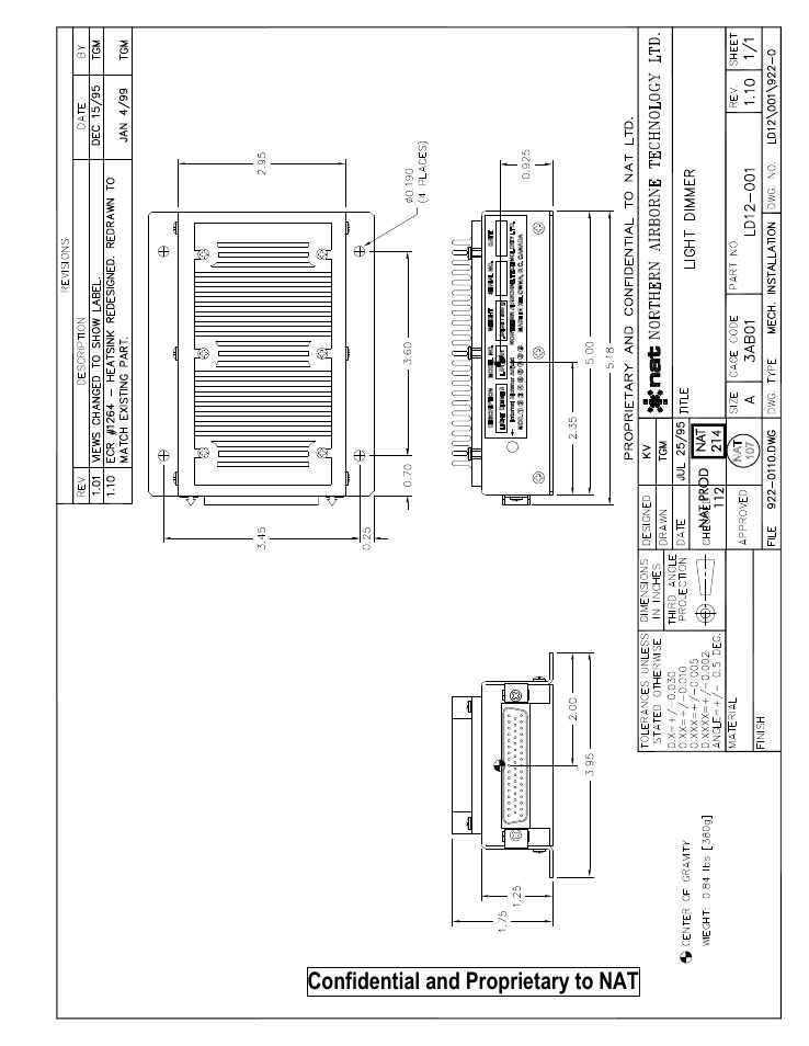 Mech installation, Confidential and proprietary to nat | Northern Airborne Technology LD12 User Manual | Page 23 / 26