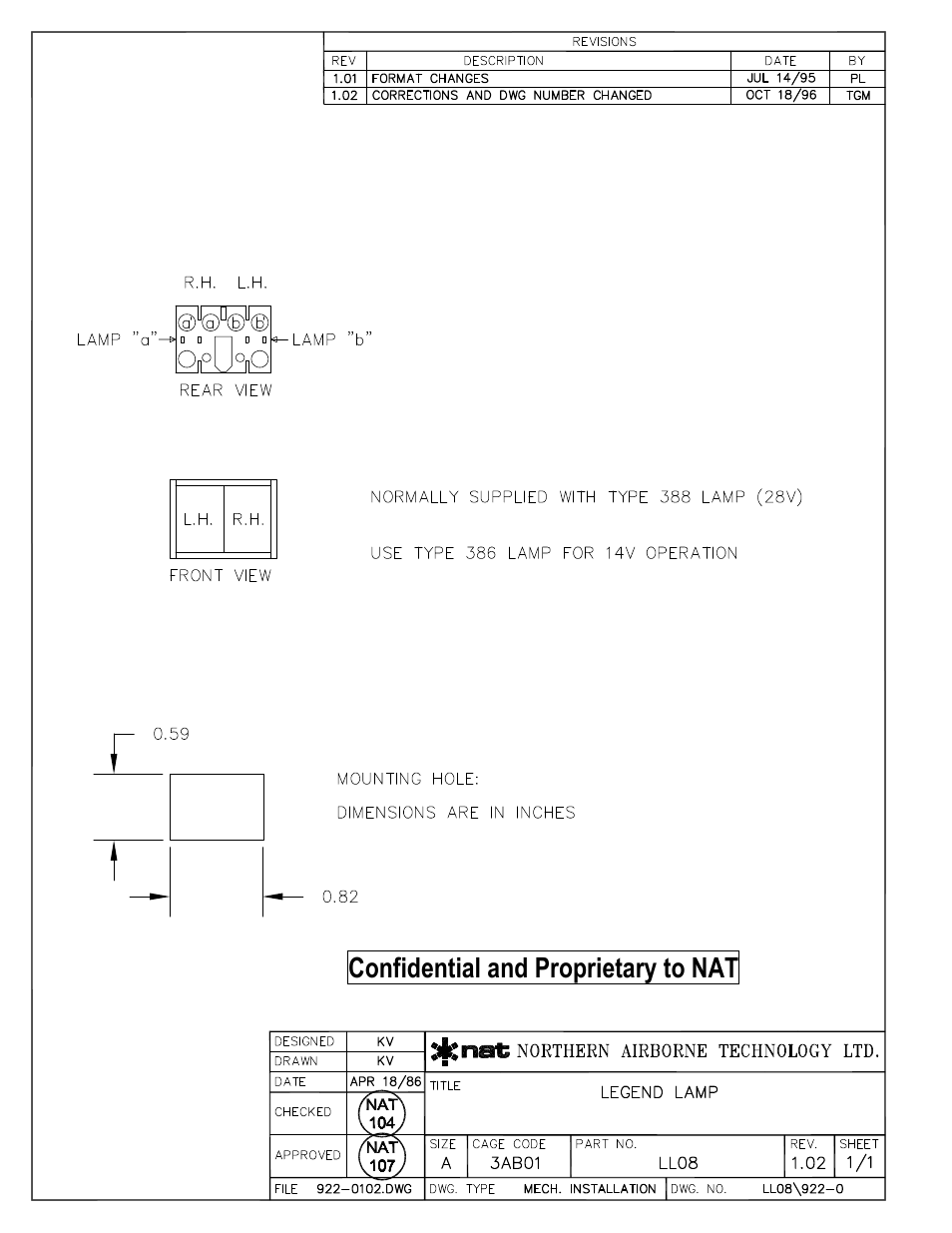 Mech installation, Confidential and proprietary to nat | Northern Airborne Technology LL08 User Manual | Page 13 / 16