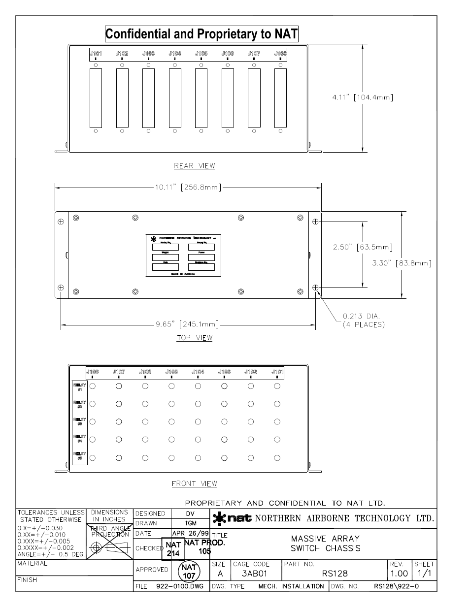 Mech installation, Confidential and proprietary to nat | Northern Airborne Technology RS16 User Manual | Page 27 / 30