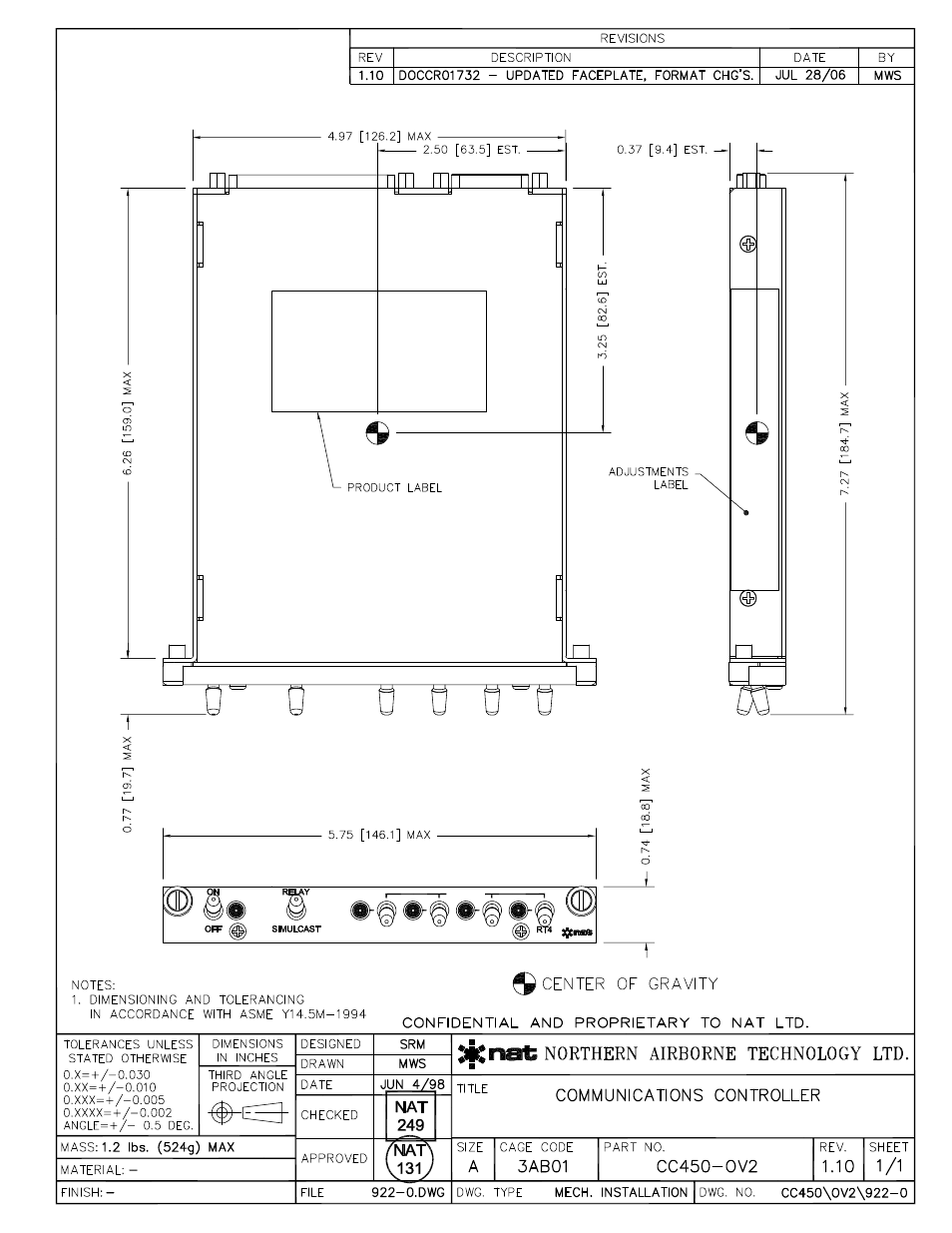 Mech. installation | Northern Airborne Technology CC250 User Manual | Page 41 / 46