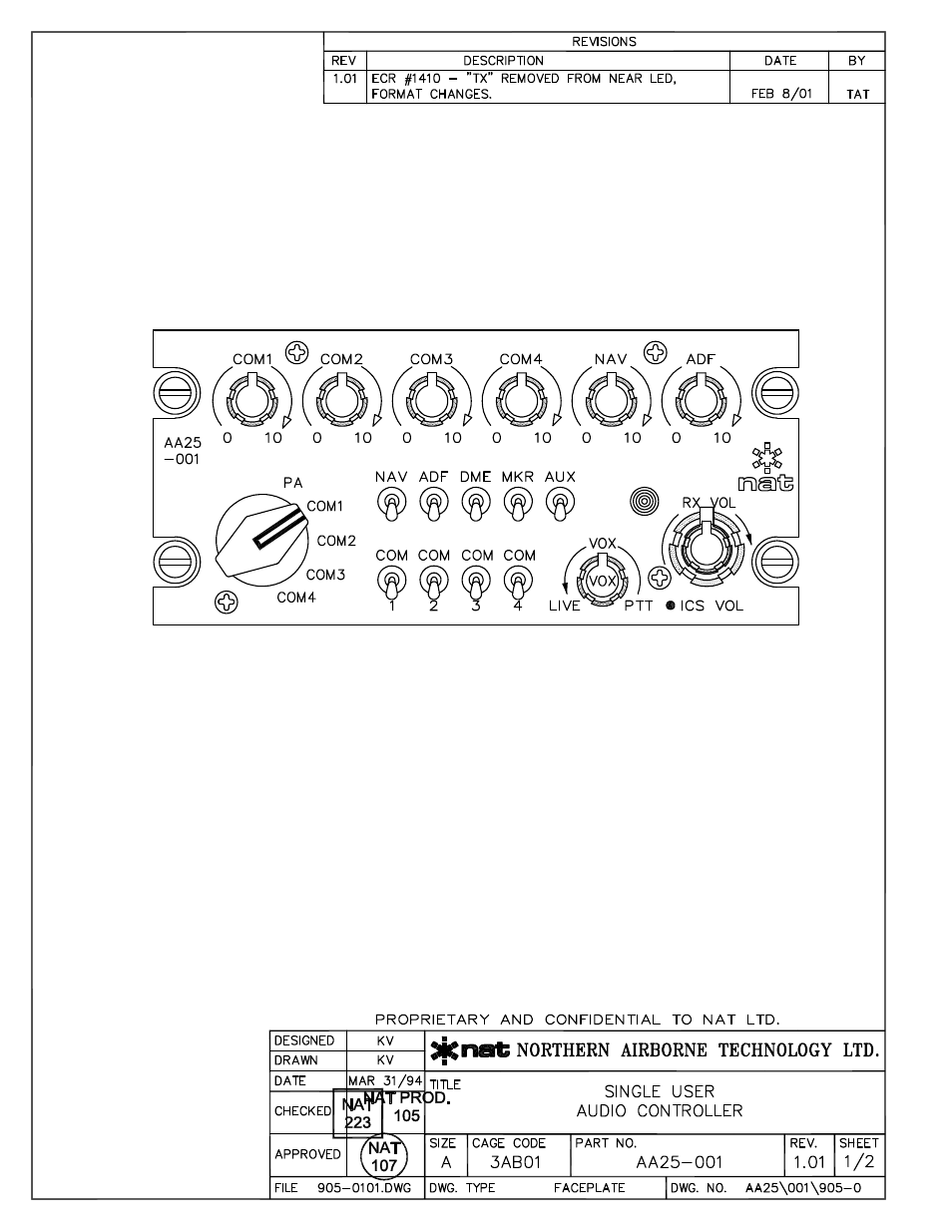 Faceplate | Northern Airborne Technology AA24 User Manual | Page 39 / 45