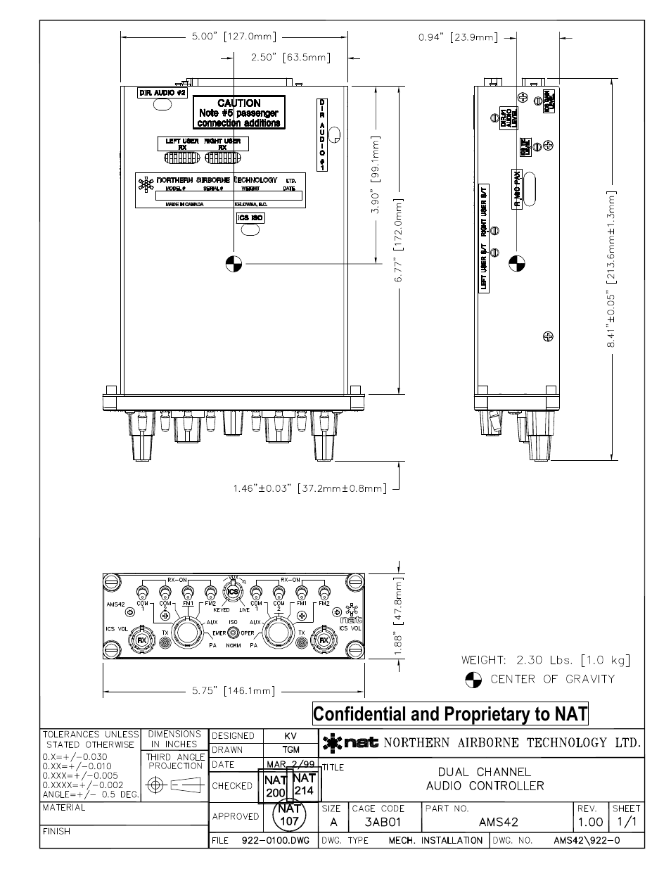 Confidential and proprietary to nat | Northern Airborne Technology AMS42 User Manual | Page 37 / 68